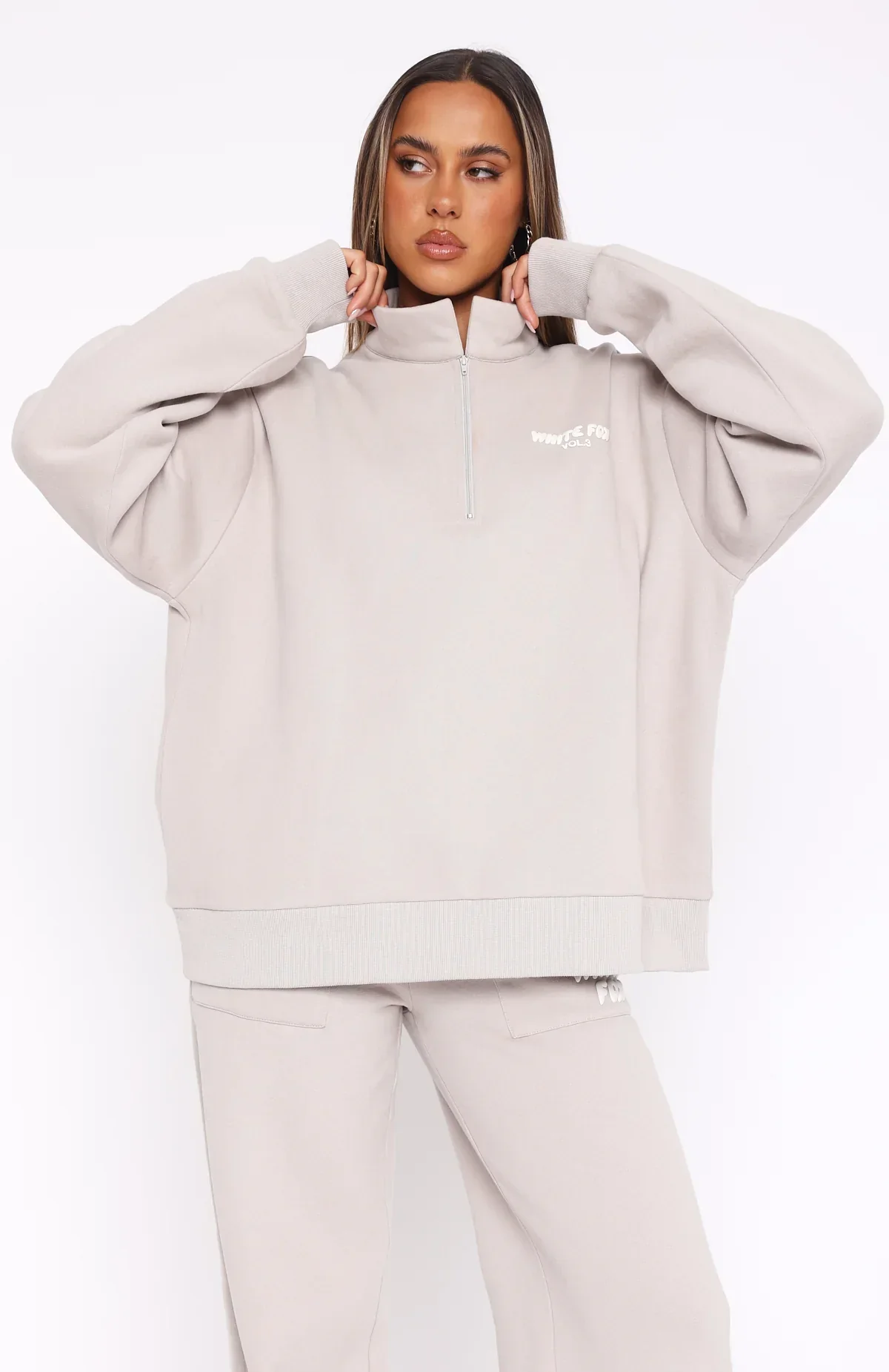 Offstage Zip Front Sweater Moon