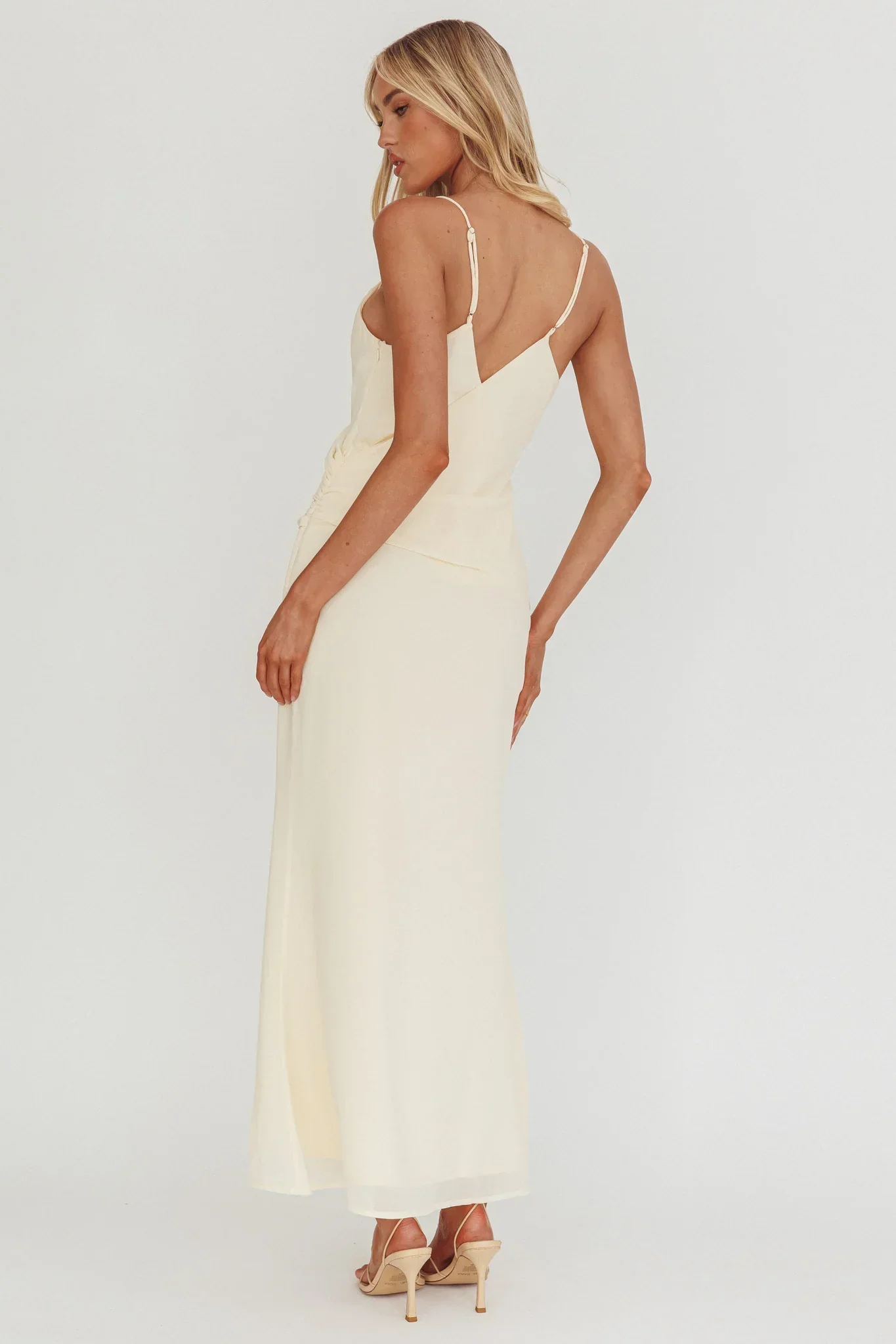 Lexxi Crossover Gathered Waist Maxi Dress Butter