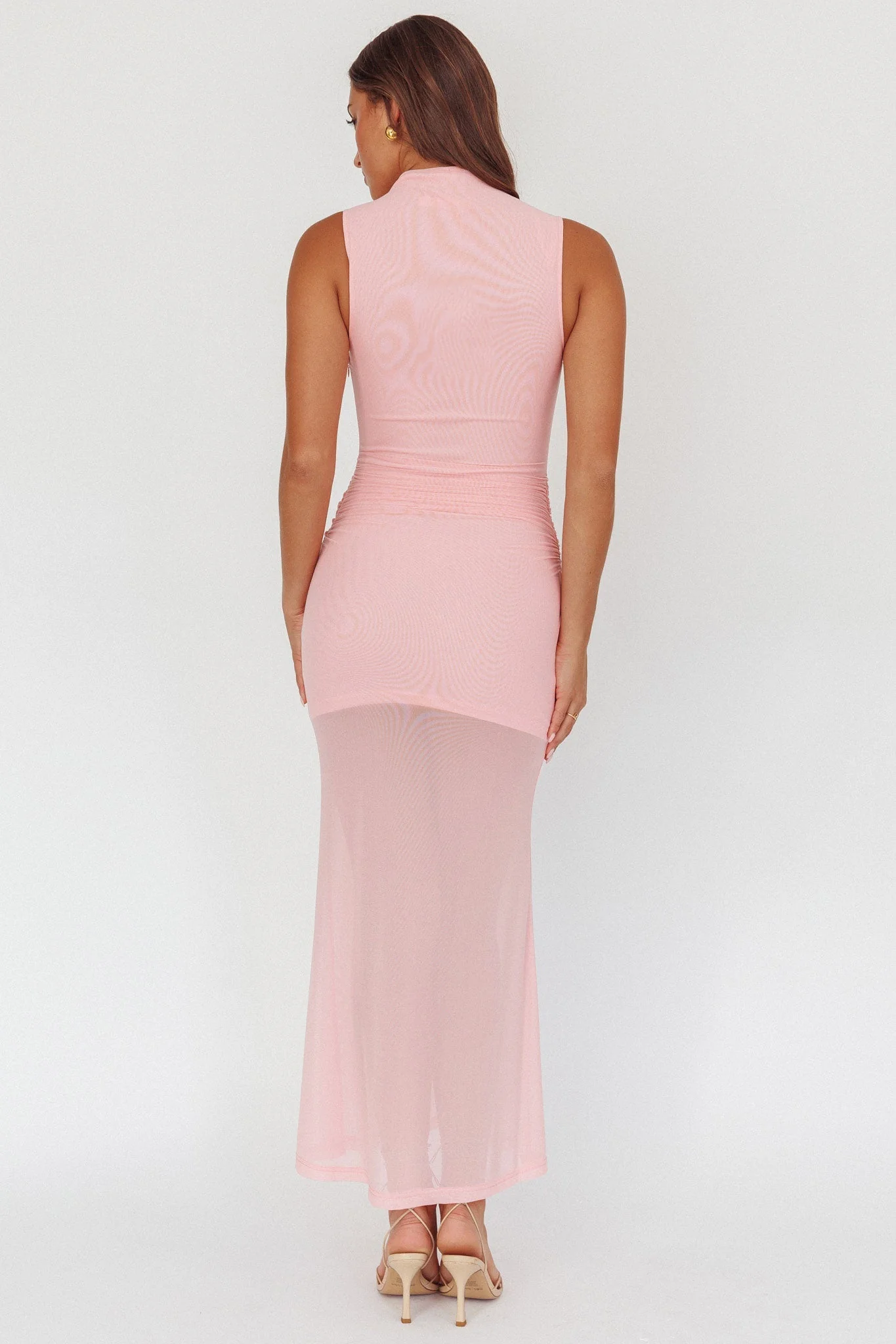 Girl's Night Waist Sash Maxi Dress Pink