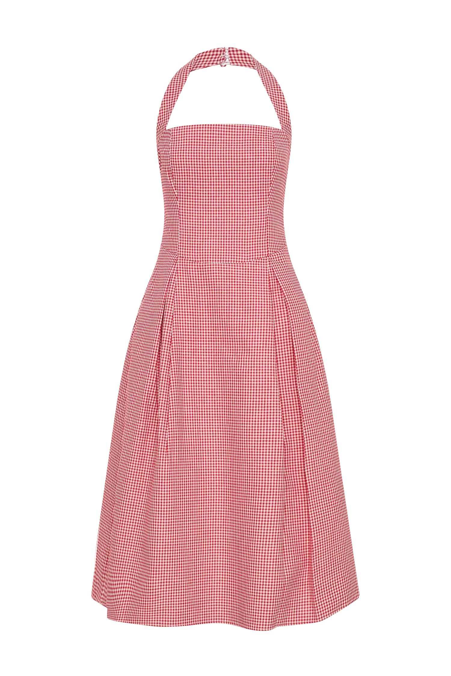 Juana Halter Midi Dress - Red Gingham
