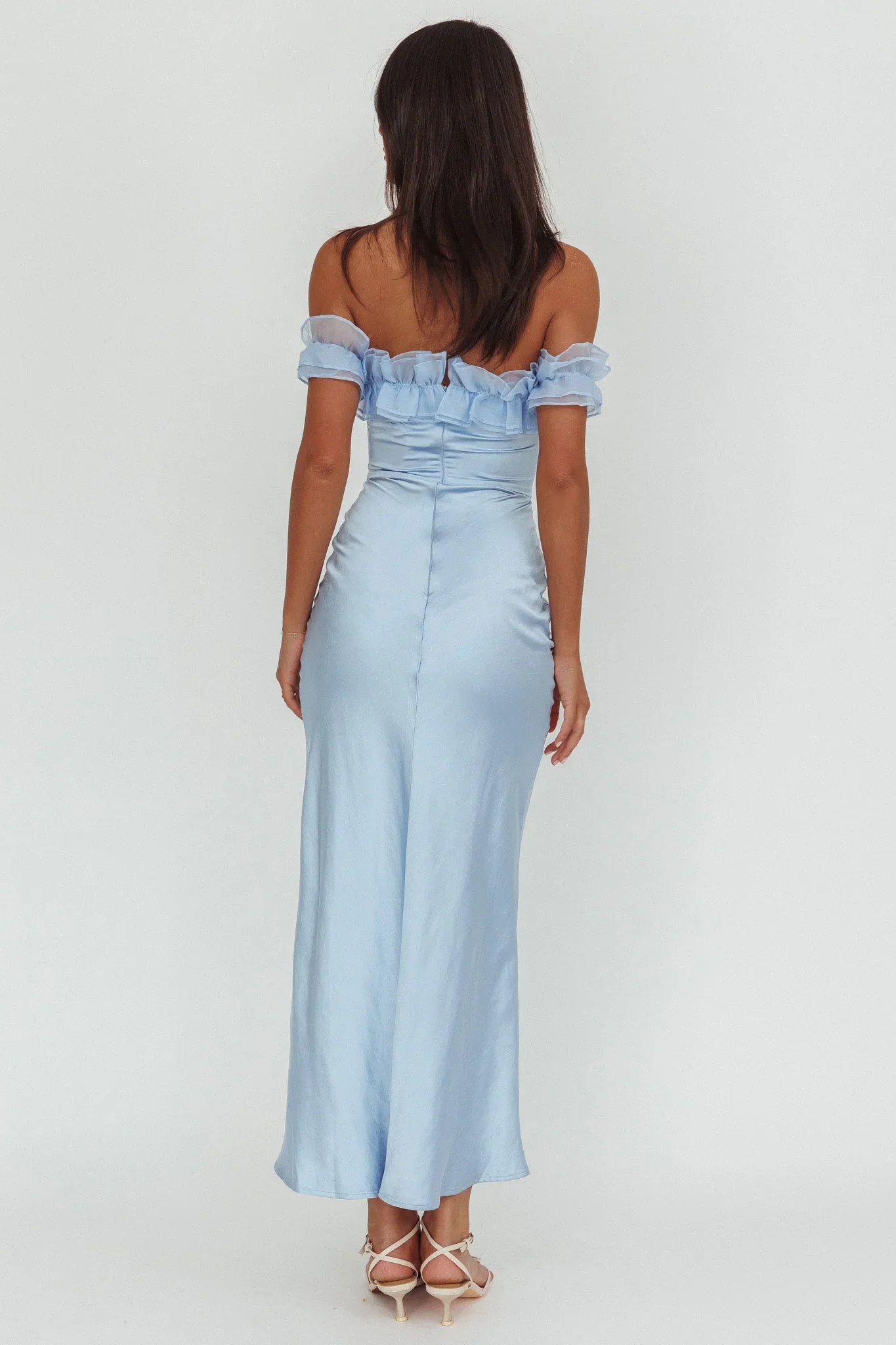 Summerfield Off-Shoulder Maxi Dress Blue