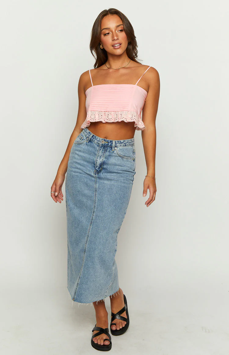 Sandi Pink Crop Top
