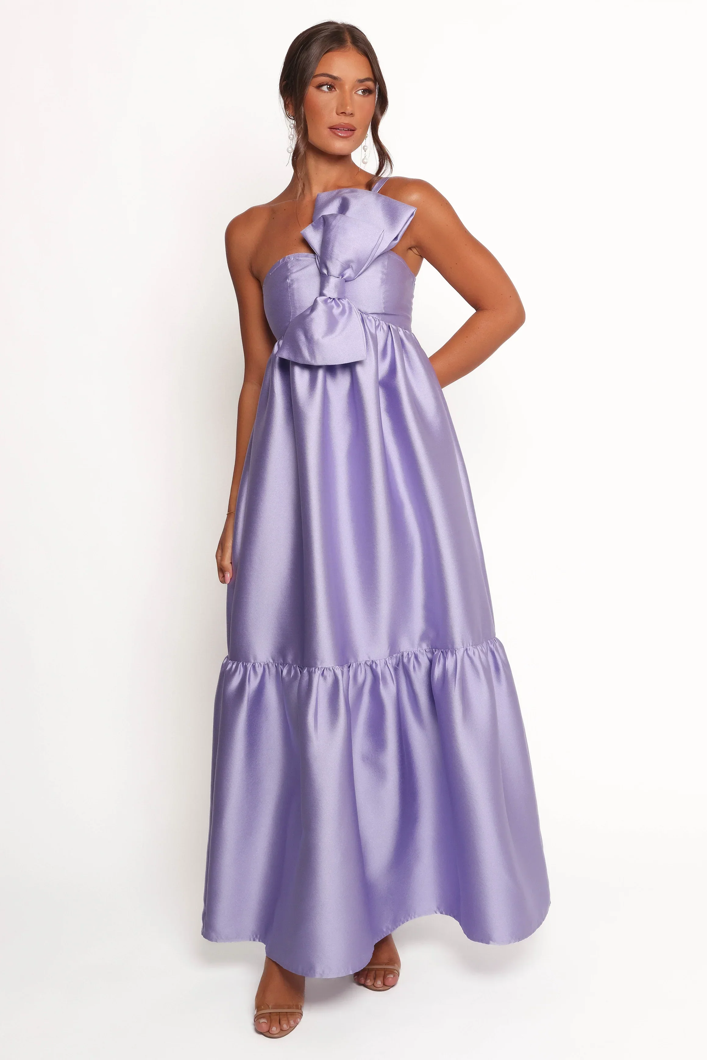 Betina Bow Front Maxi Dress - Lilac