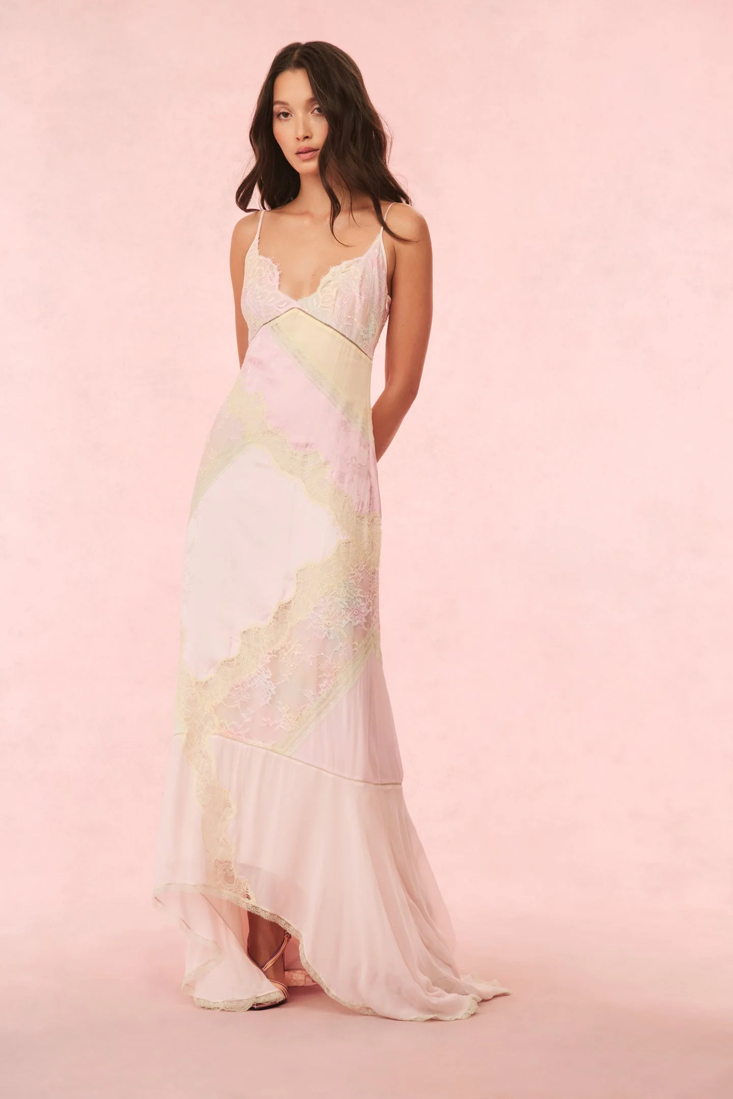 Bancila Lace Patchwork Maxi Dress