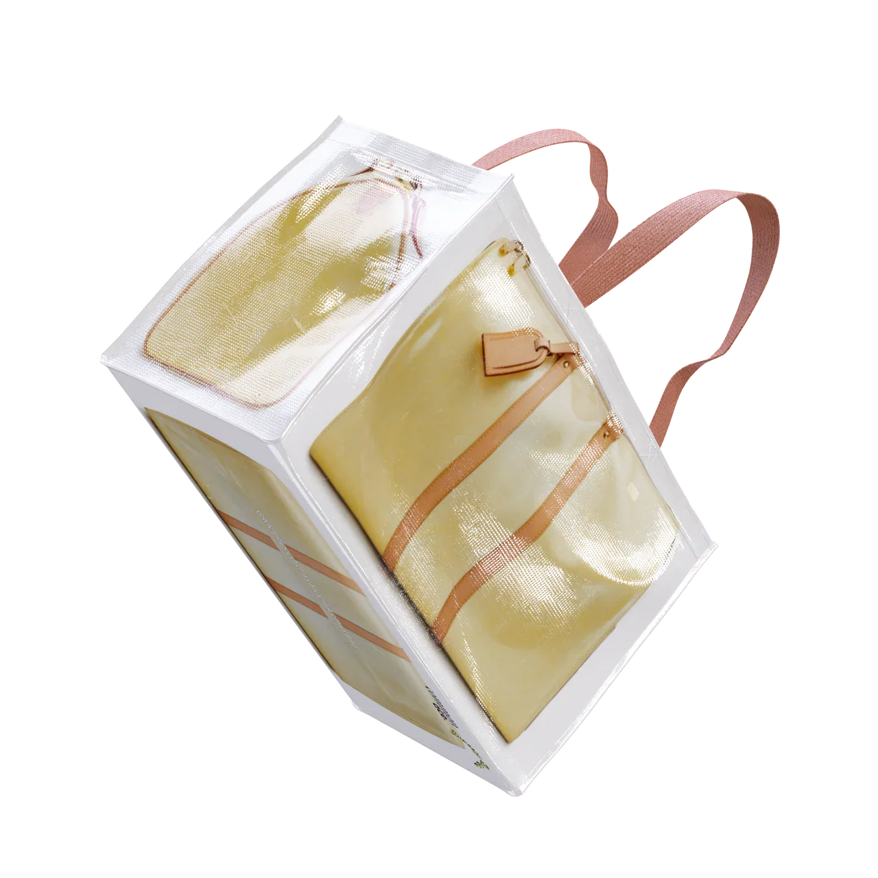 TITA ELVIE duffle Grocery Bag, yellow  canvas, large