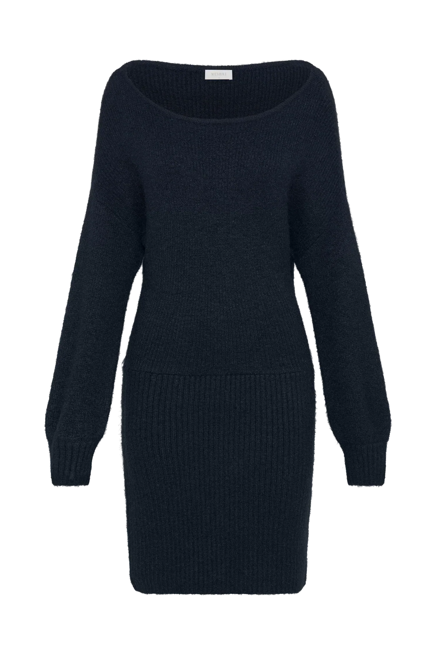 Rafferty Boat Neck Knit Mini Dress - Navy