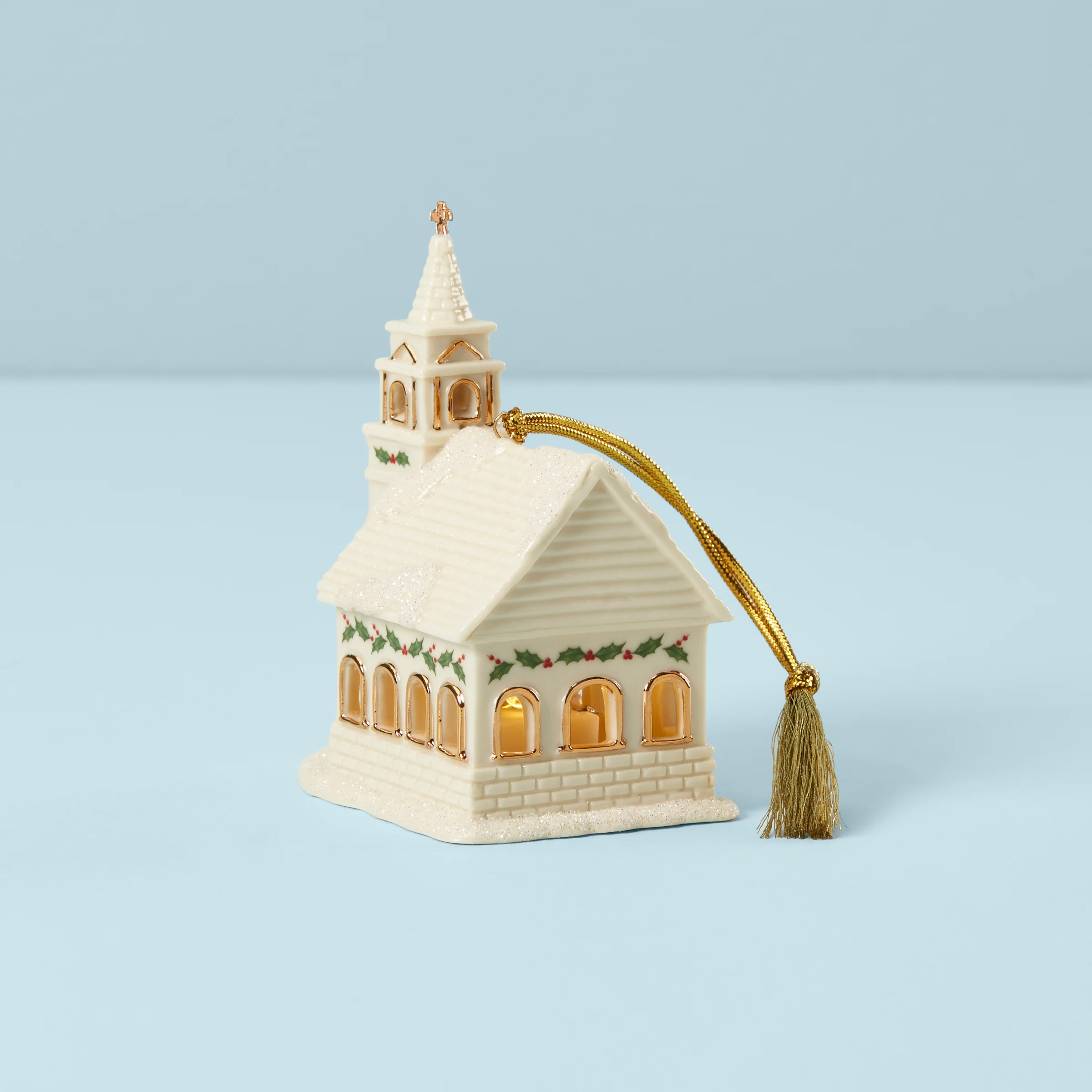 Christmas Village Church? Lighted Ornament