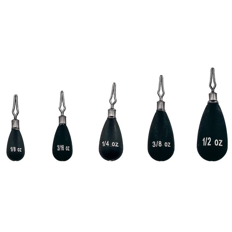 Departure Outdoors Tungsten Tear Drop - Drop Shot Weights - 5 Pack