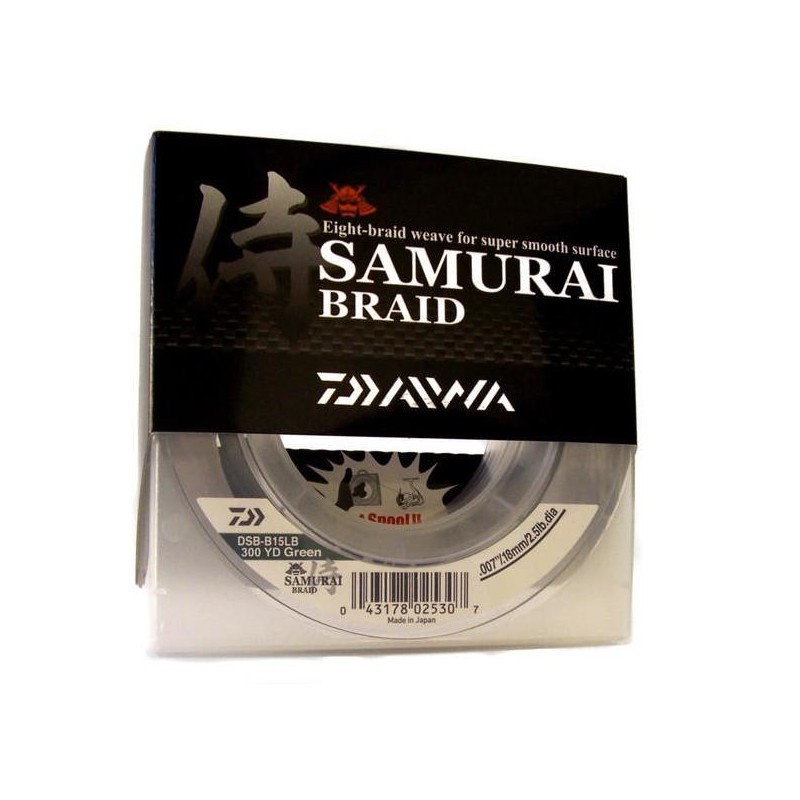 Daiwa Samurai Braided Fishing Line 300 Yards Green
