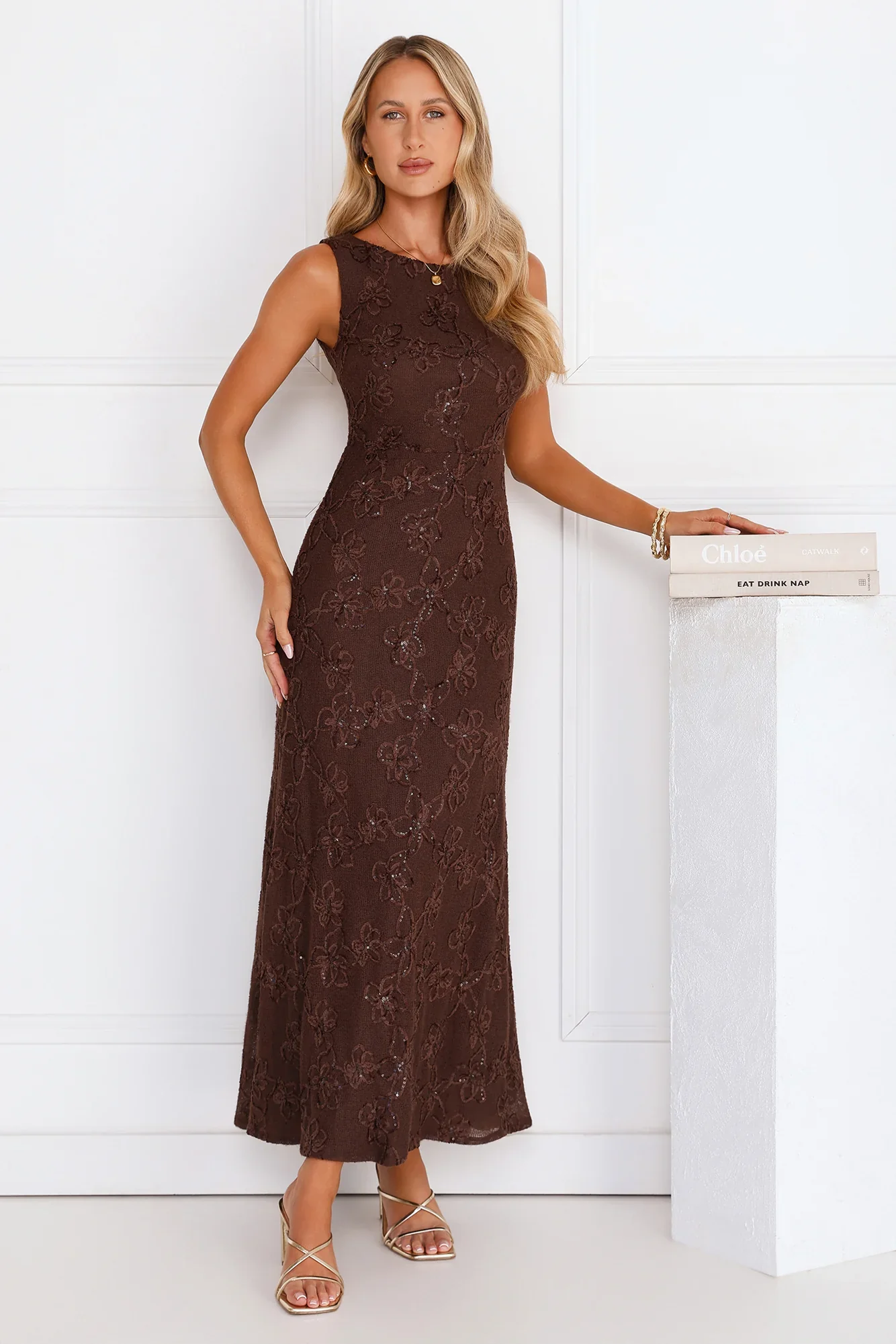 Stay Fab Maxi Dress Brown