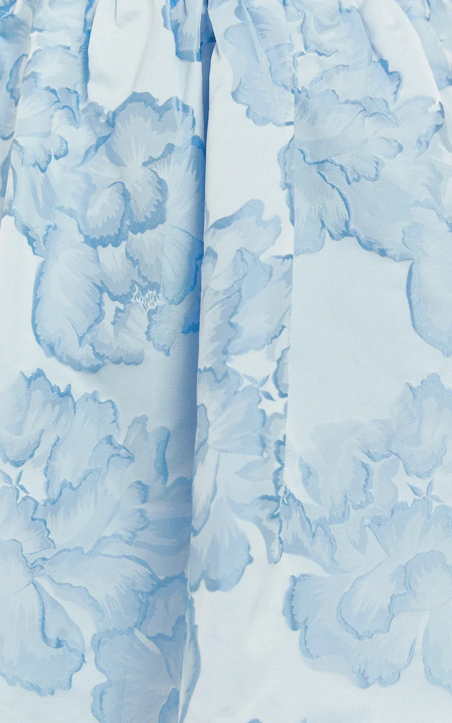 Laure Mini Dress Strapless Jacquard Dress in Blue