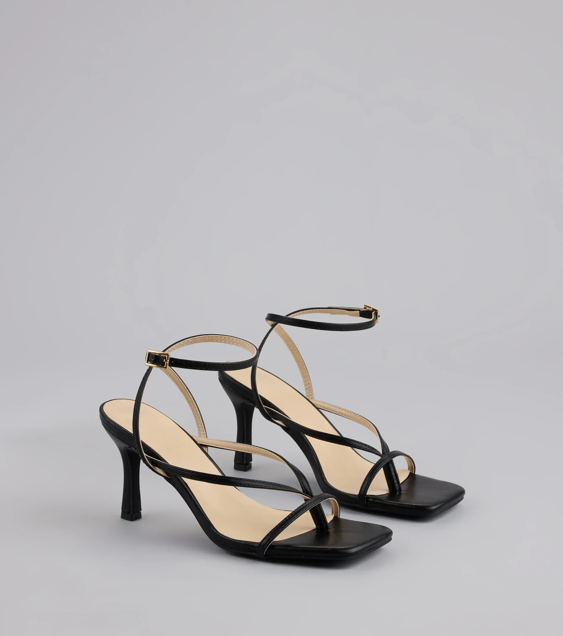 Strut Factor Thong Strappy Stiletto Heels