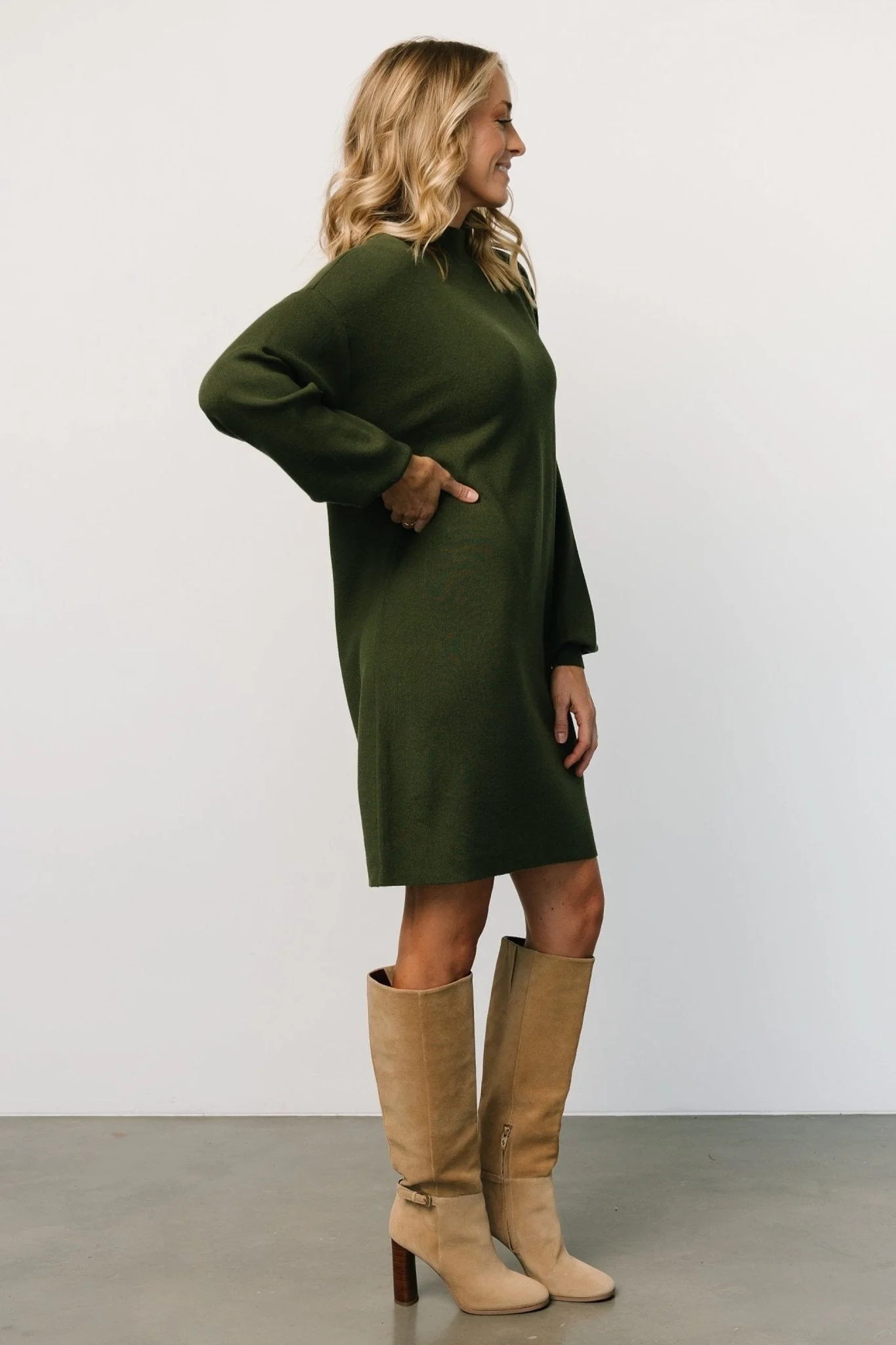 Jennings Sweater Dress | Deep Olive
