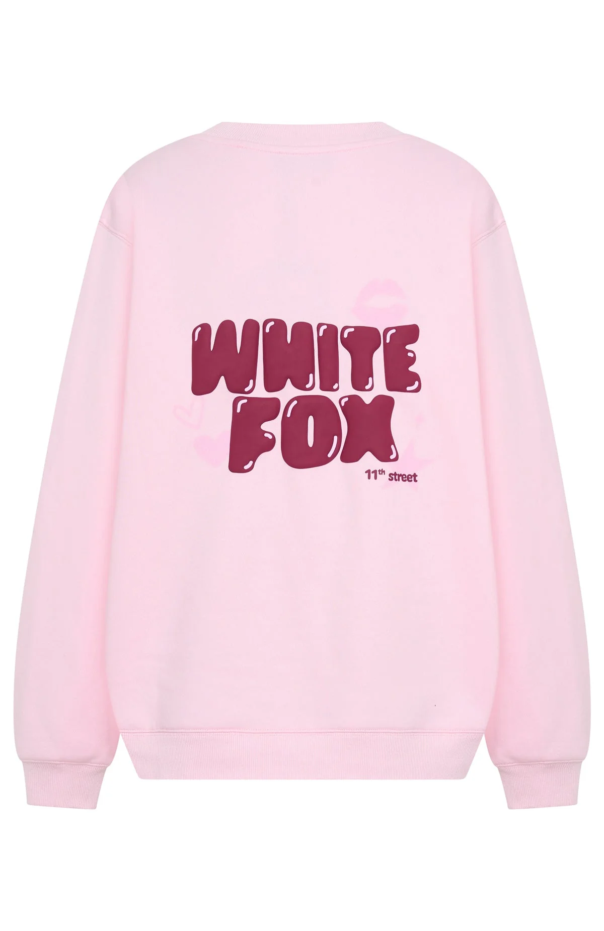 11th Street Sweet Kisses Oversized Sweater Pink Sugar