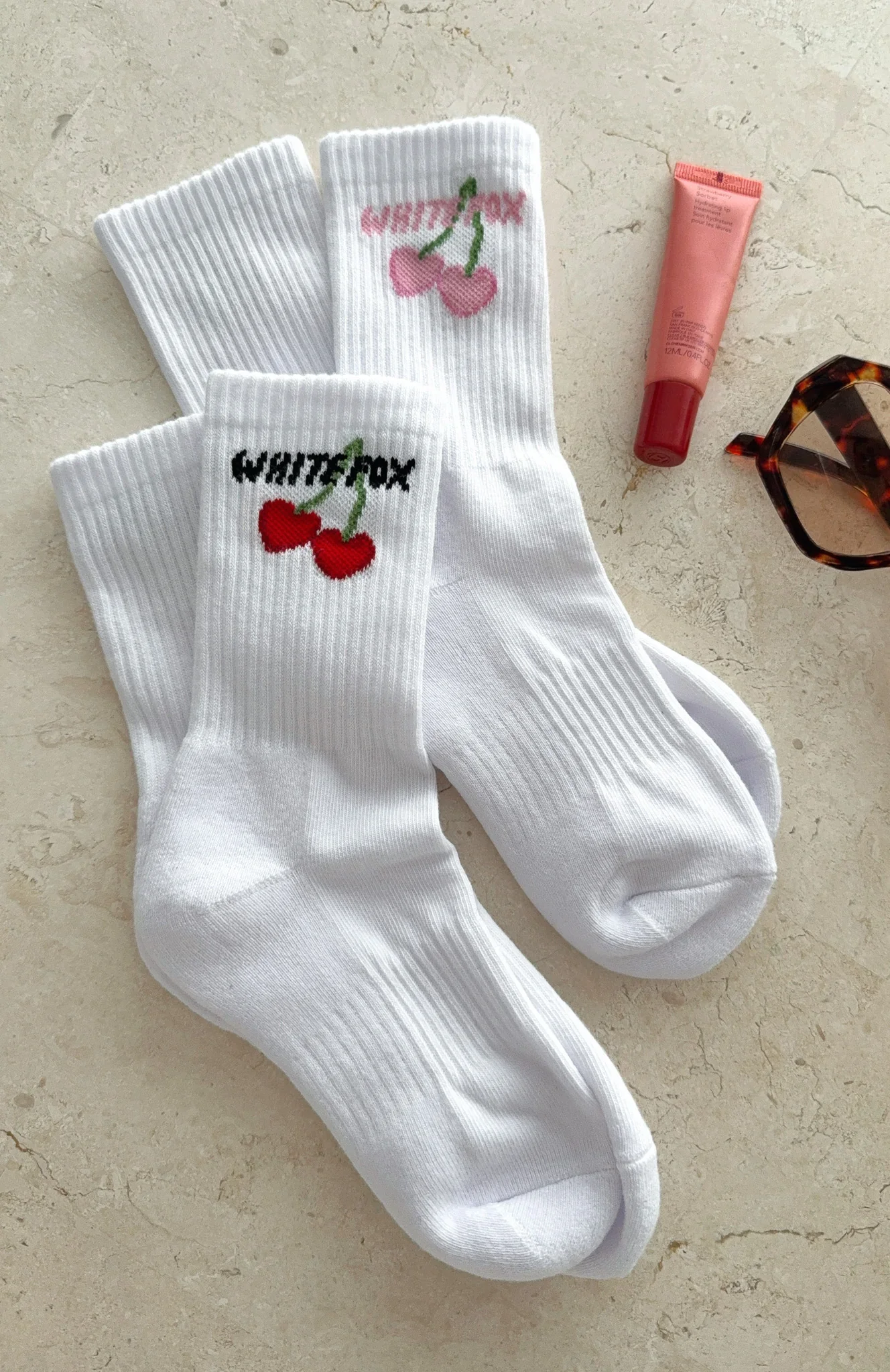 Club 14 Trinity 2 Pack Socks White