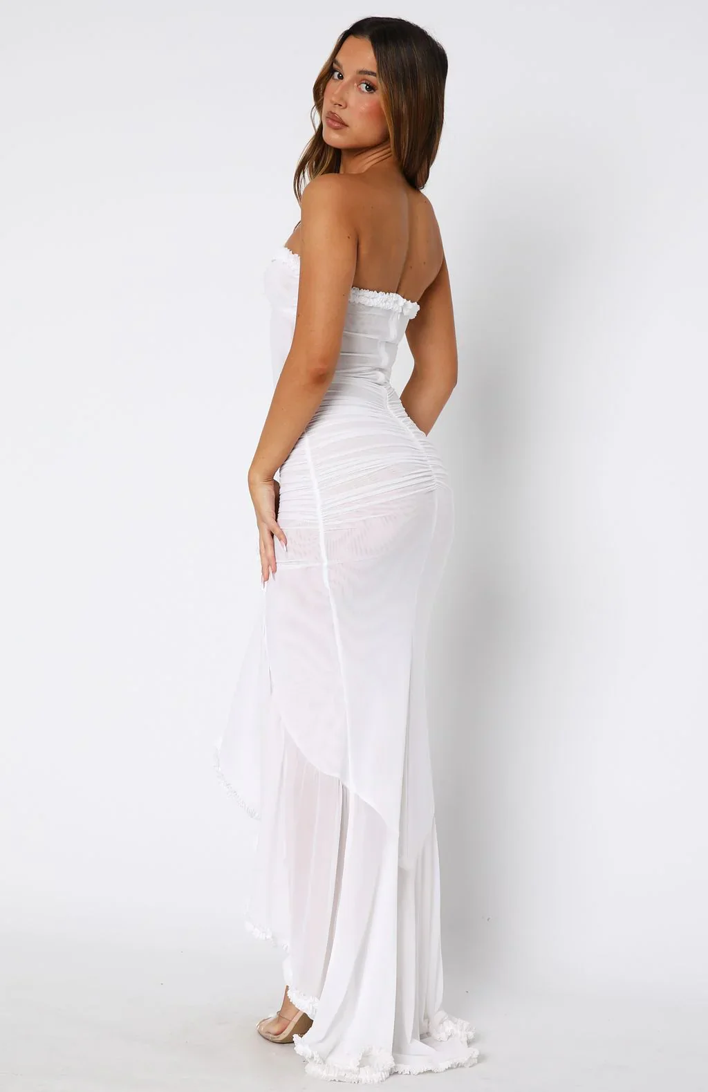 Still Got It Mesh Maxi Dress White