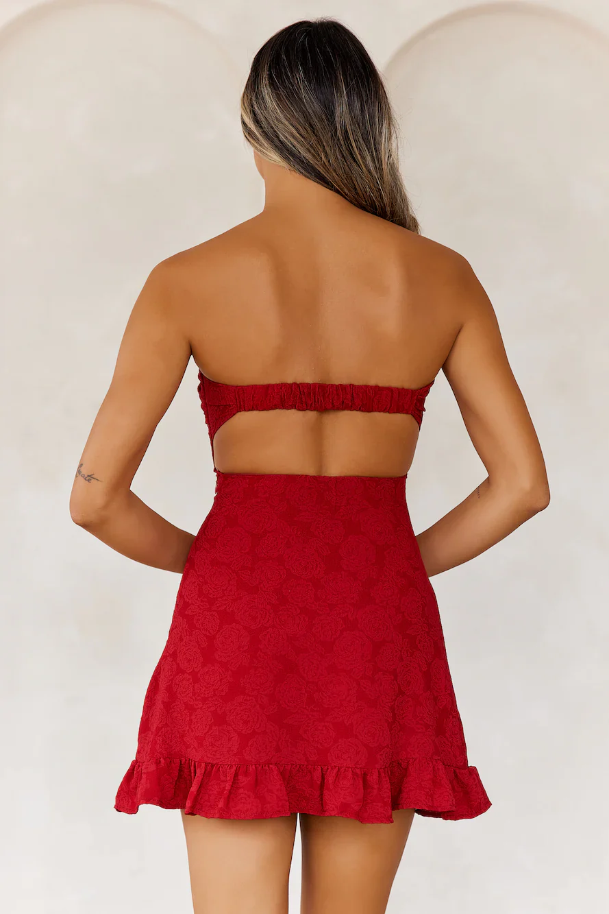 Dance Playlist Strapless Mini Dress