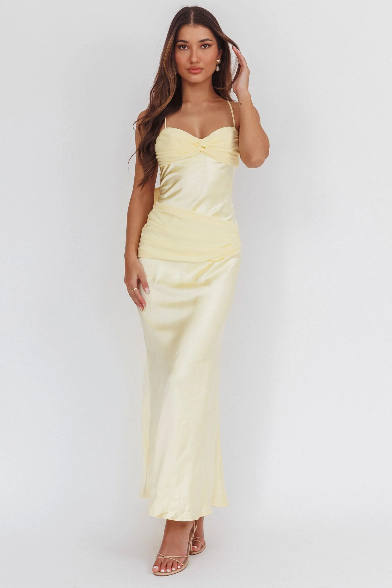 Arizona Sunset Criss-Cross Bow Back Dress Yellow