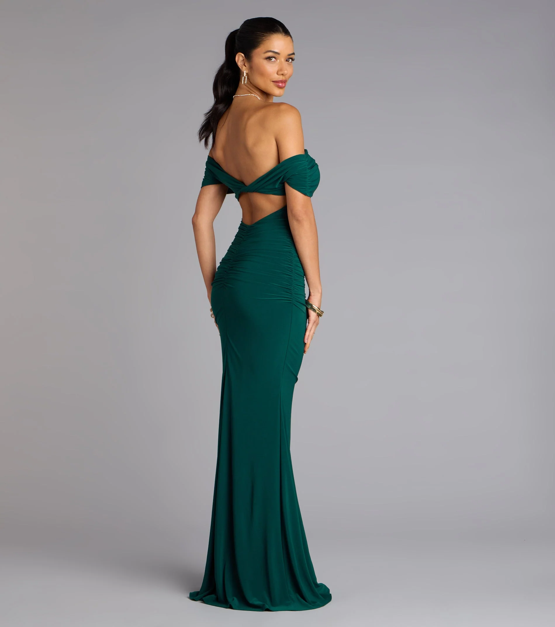 Arial Open Back Mermaid Formal Dress