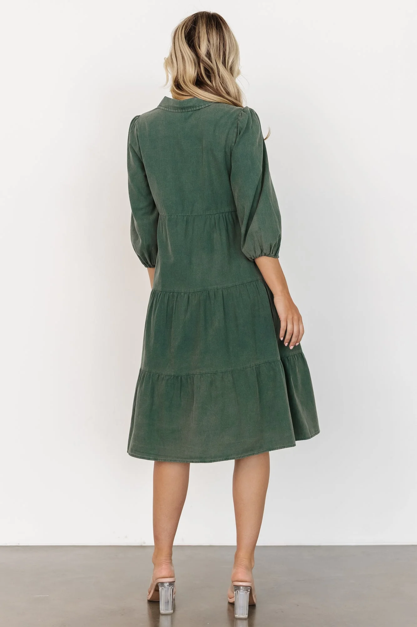 Sari Babydoll Dress | Green