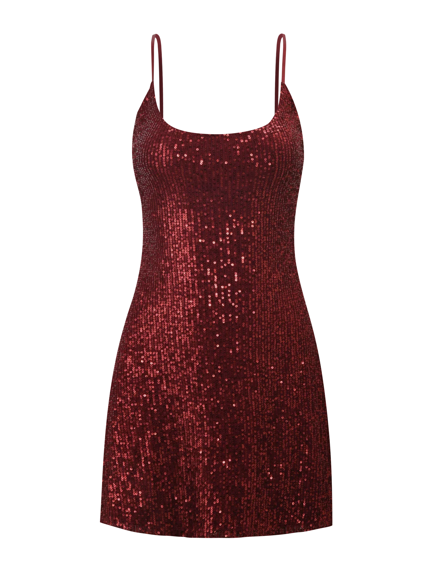 Zeina Mini Dress - Wine Sequin