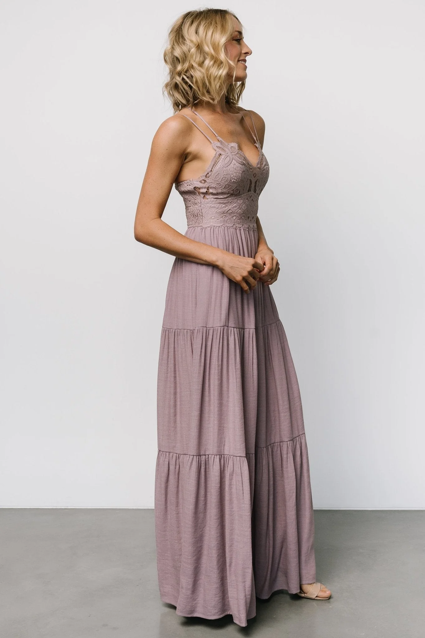 Summerlin Lace Top Maxi Dress | Dusty Mauve