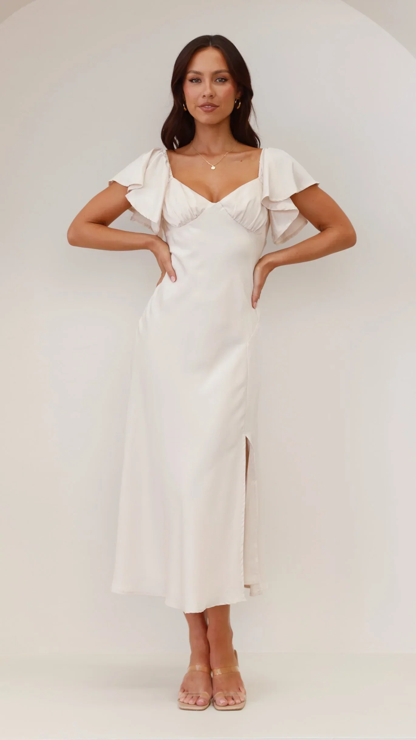 Louisa Midi Dress - Ivory