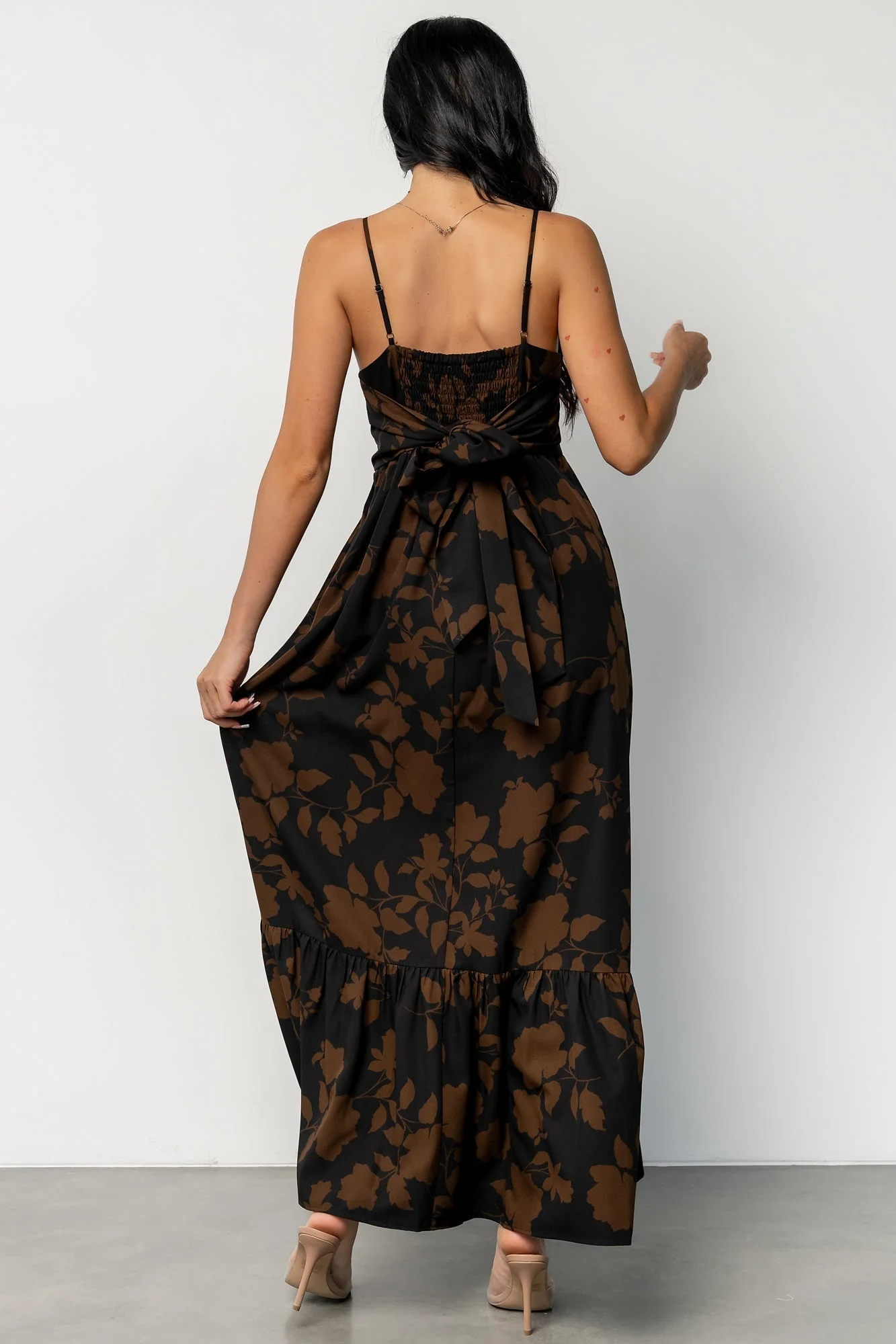 Regan Tank Maxi Dress | Espresso Print