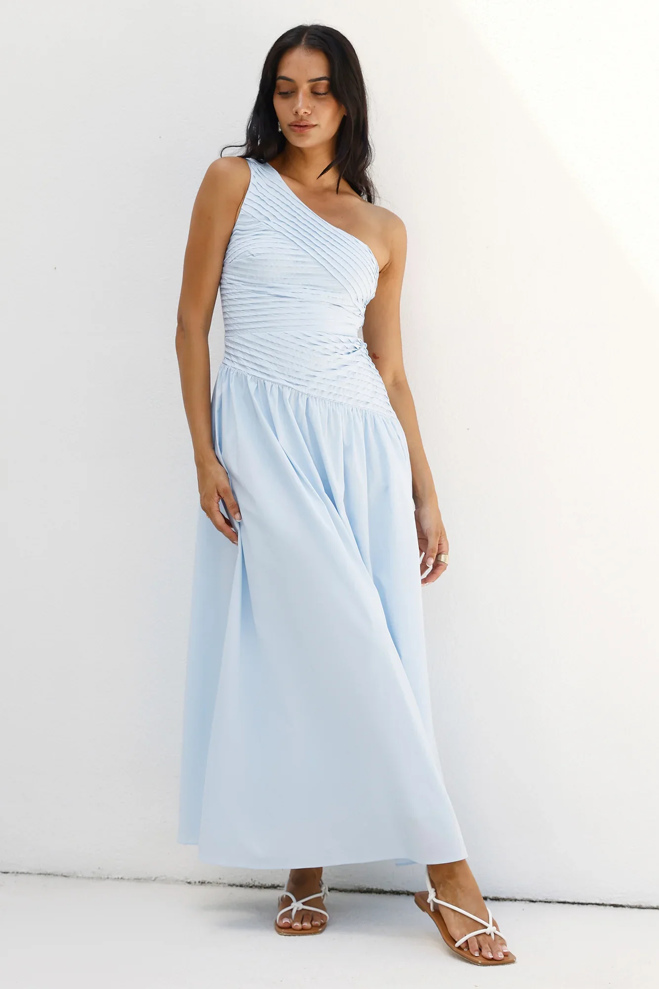 Seashell Moments One Shoulder Maxi Dress