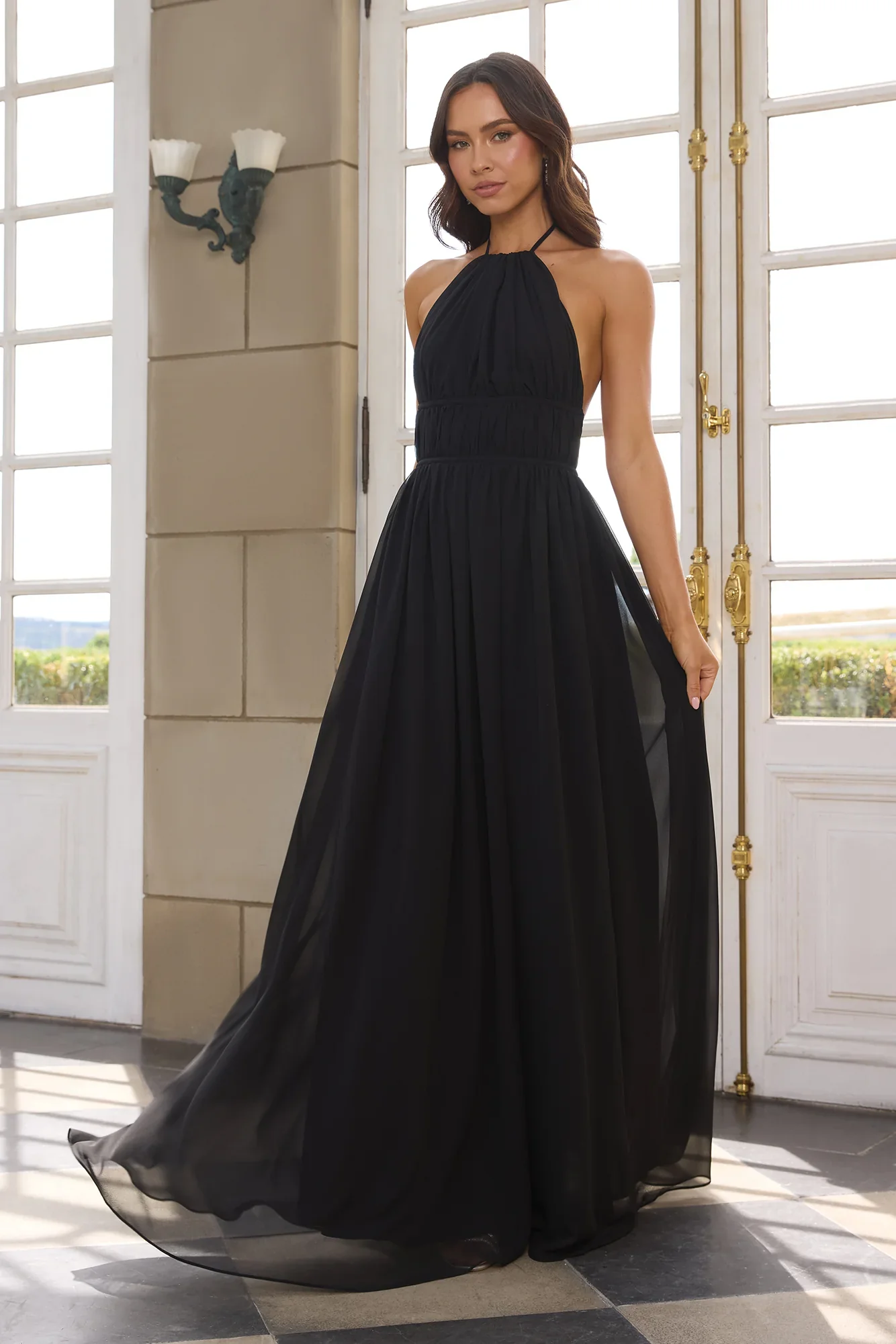 Luxuriously Stylish Halter Maxi Dress