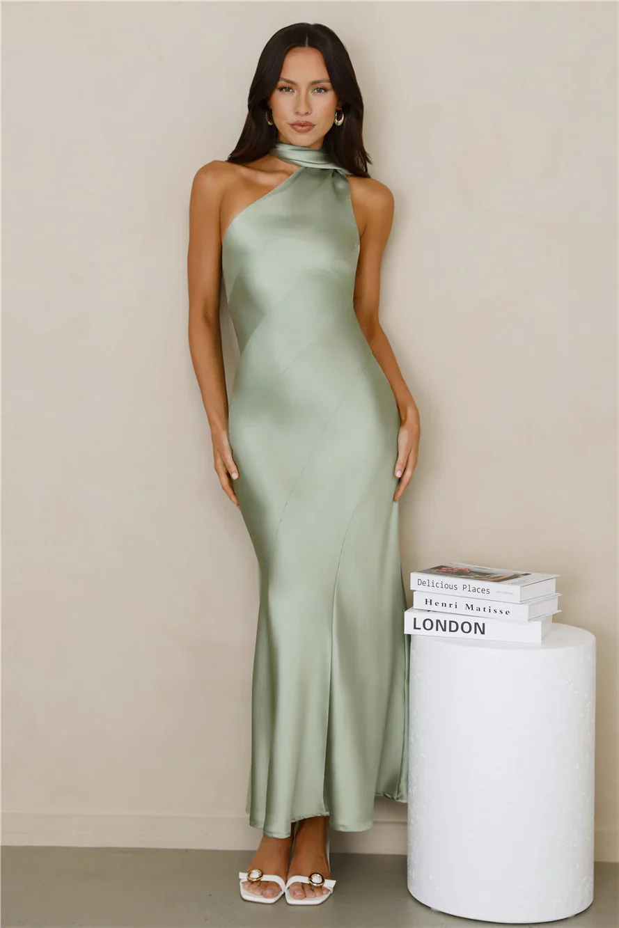 Kissed By Moonlight Satin Maxi Dress