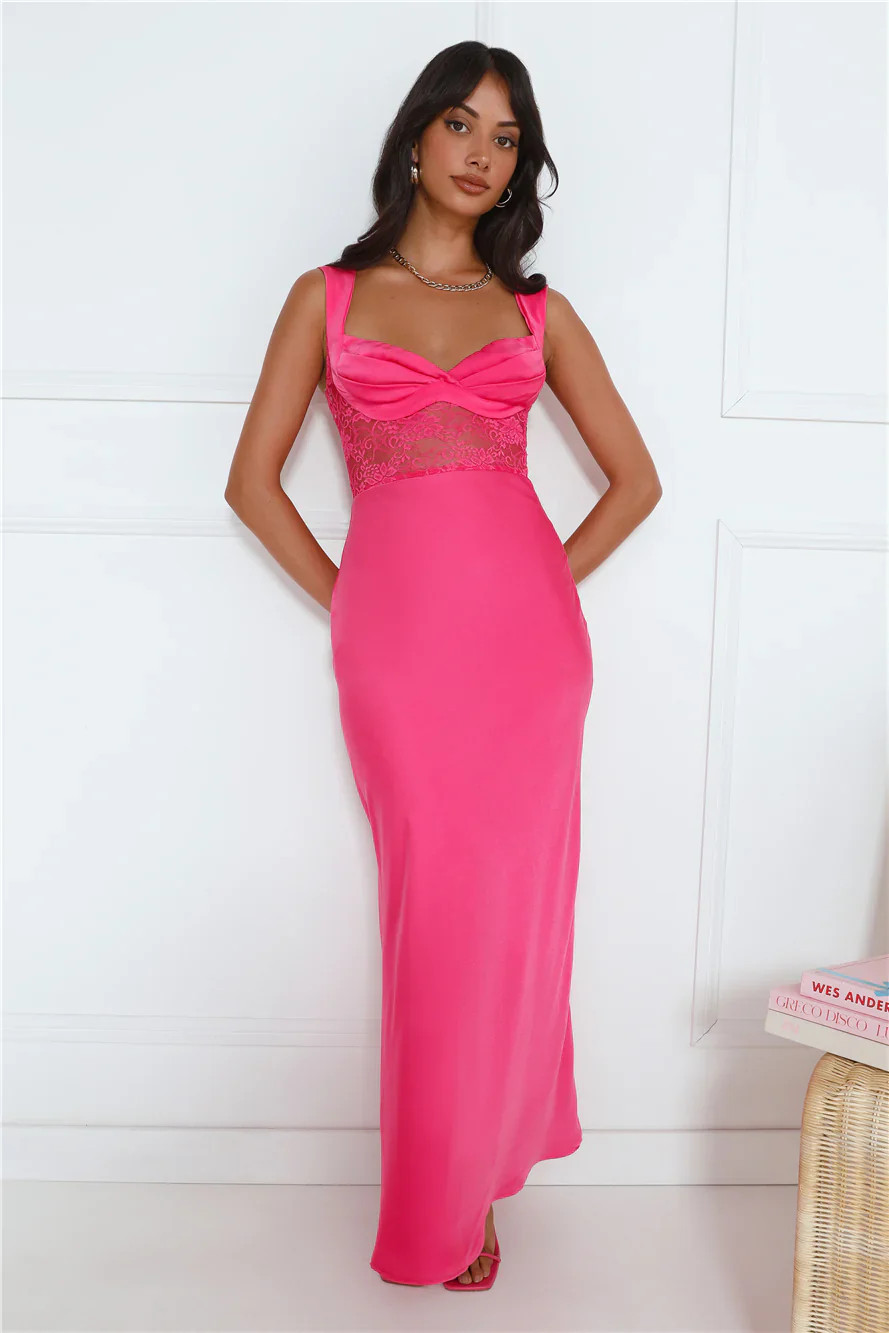 Permission To Party Satin Maxi Dress