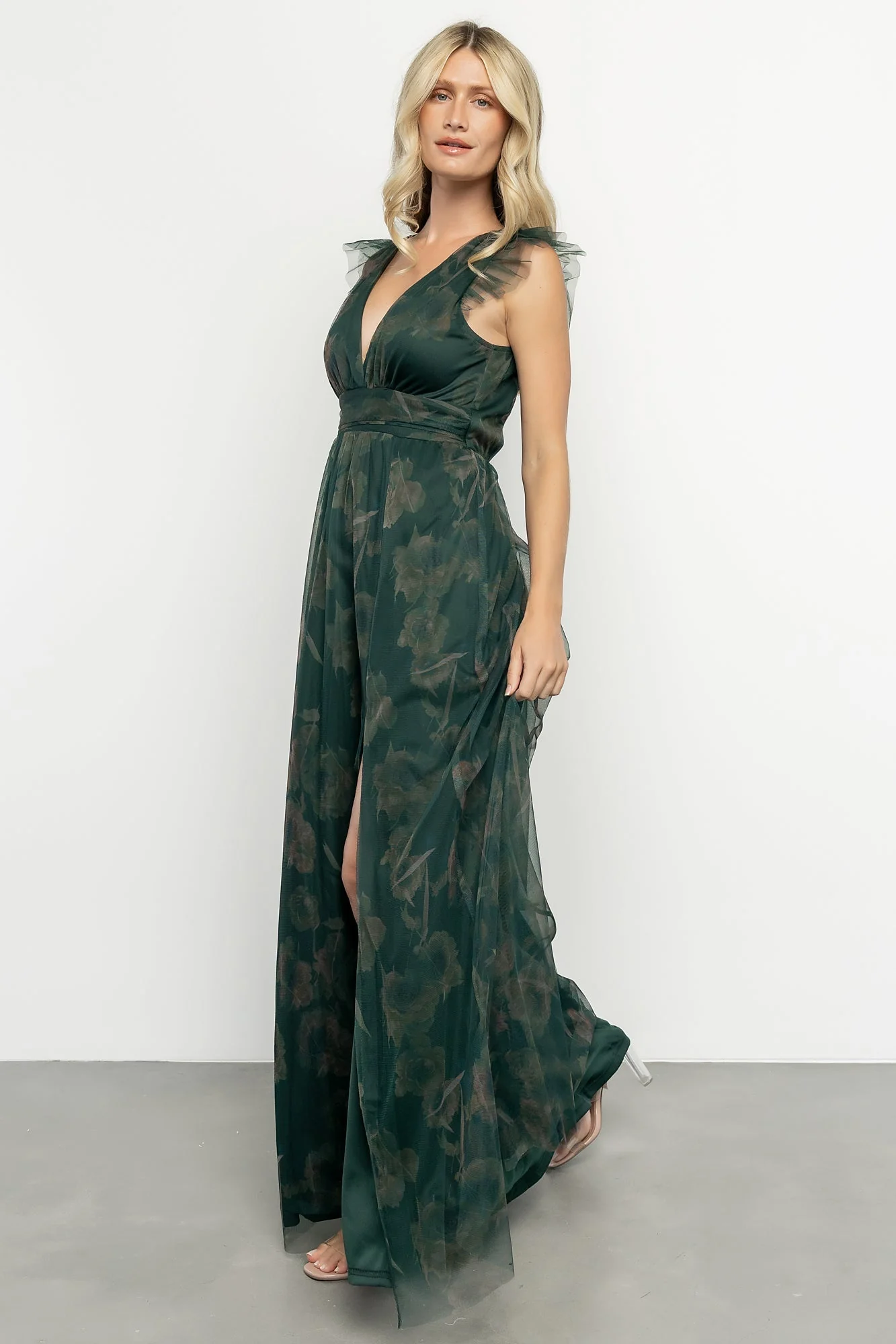 Adelyn Maxi Dress | Green Floral