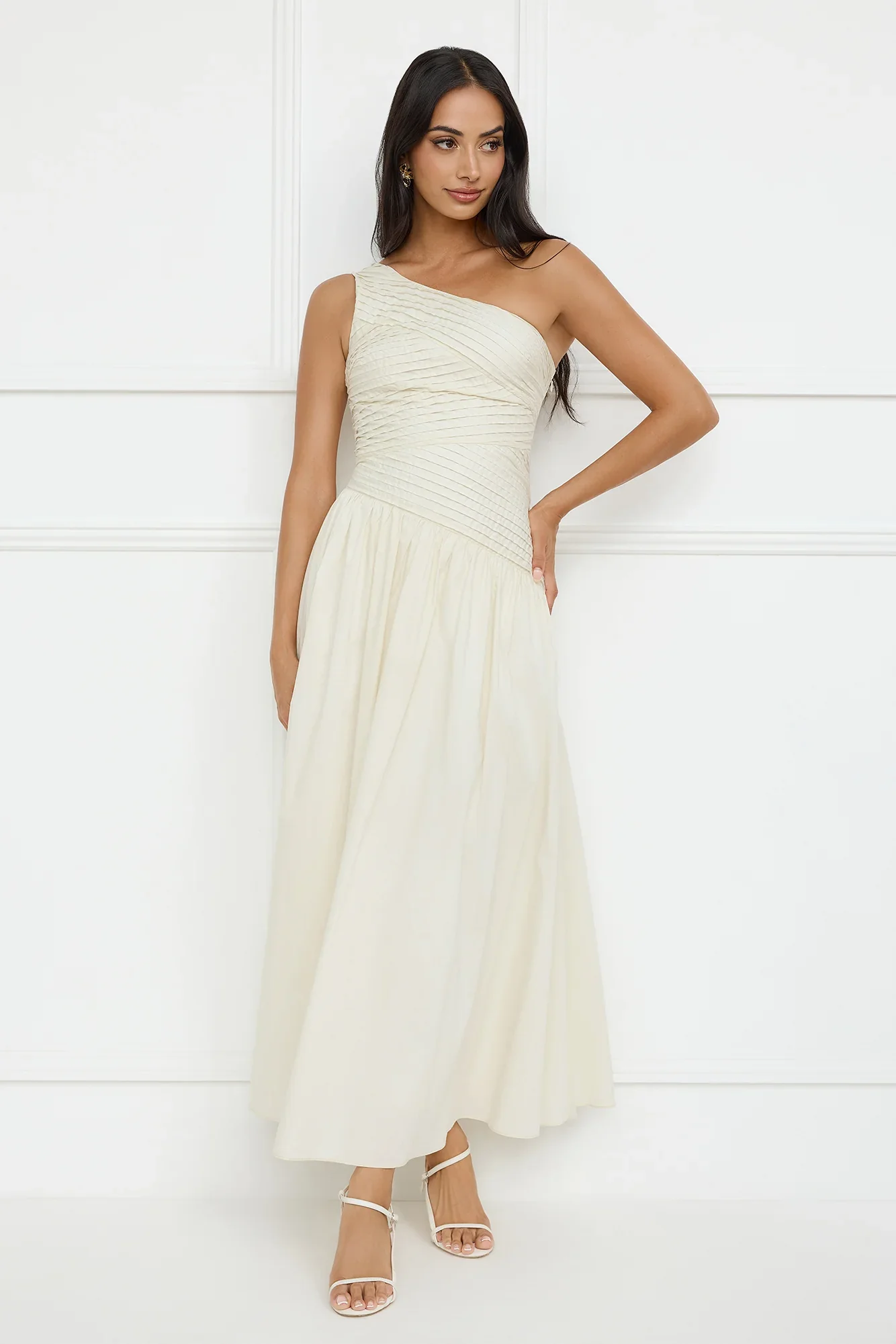 Seashell Moments One Shoulder Maxi Dress