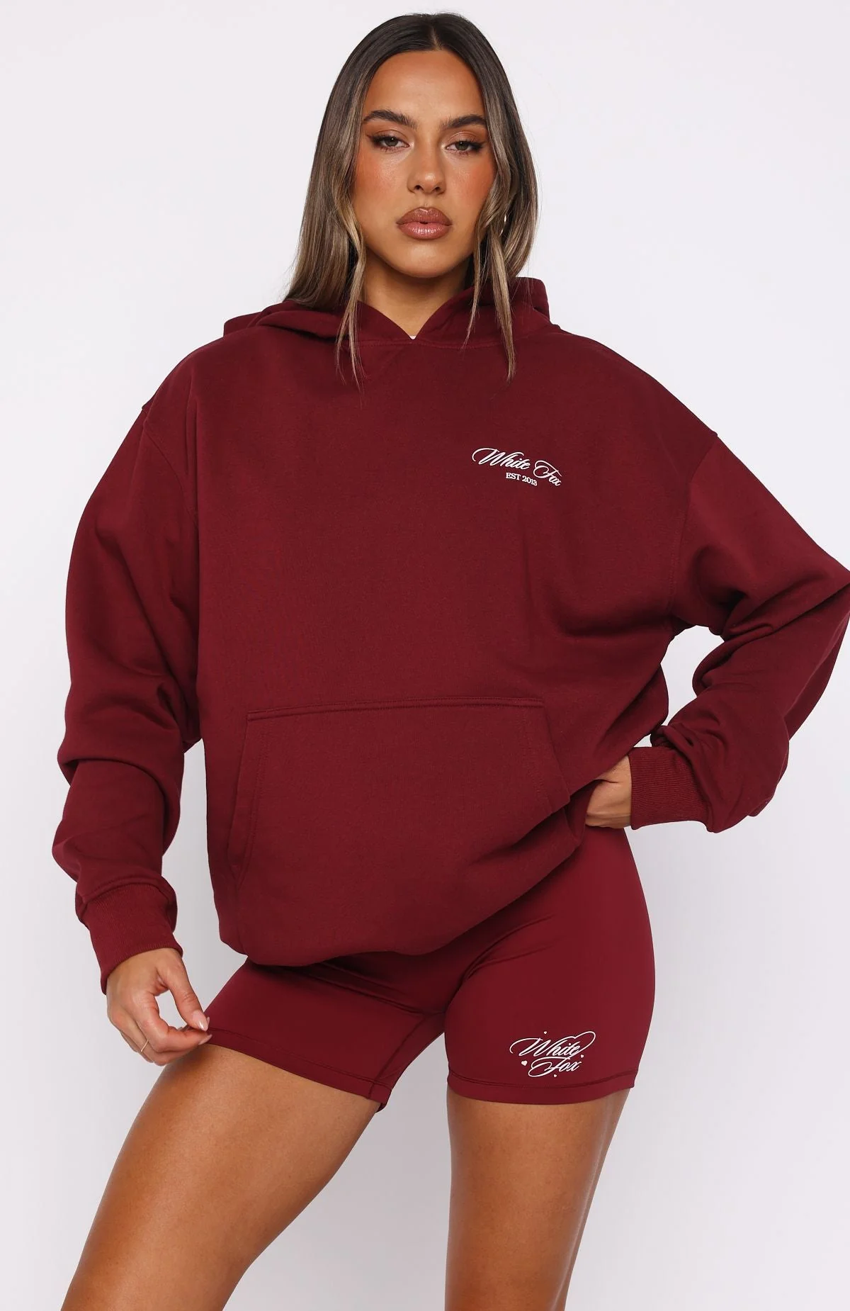 Love You Regardless Oversized Hoodie Burgundy