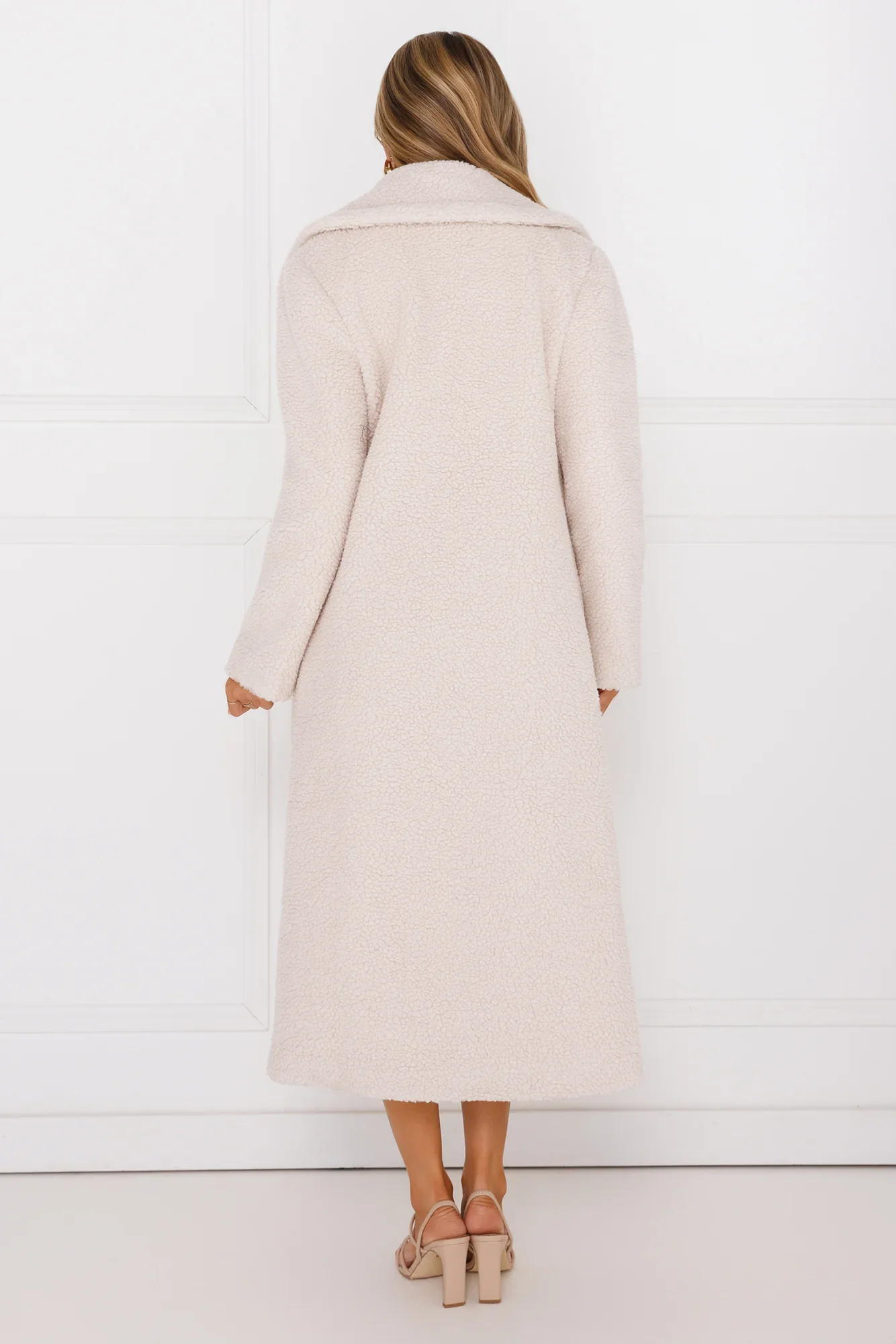 Luxe Teddy Coat Beige