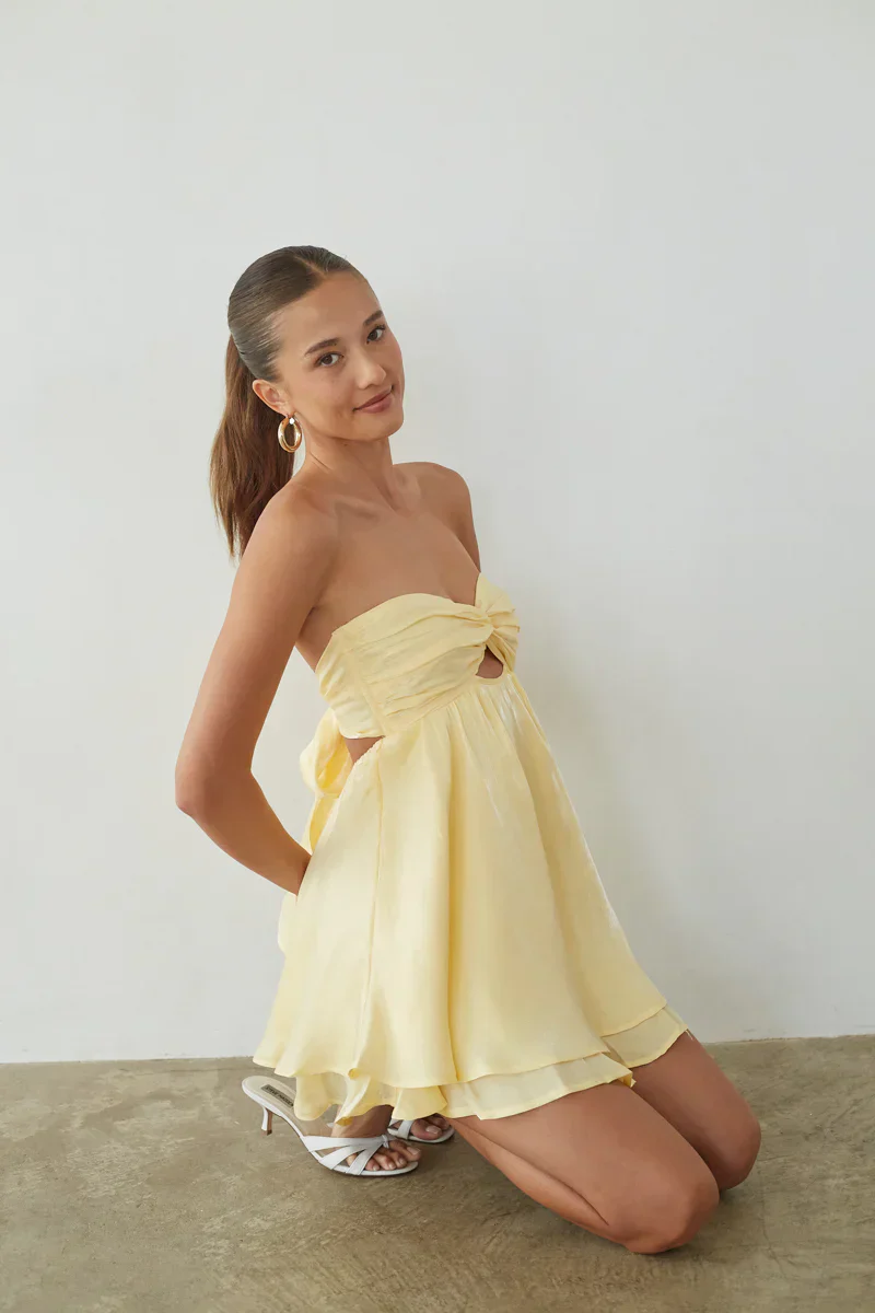 Gabby Twist Babydoll Dress