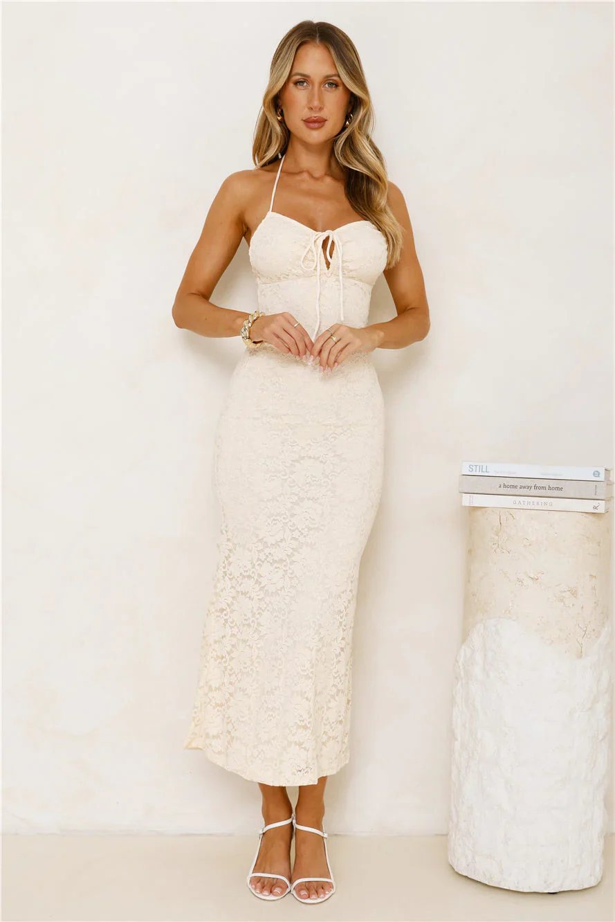 Iconic In Style Lace Midi Dress