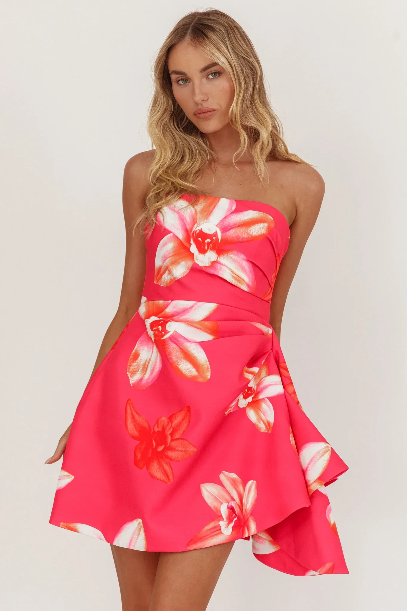 Minnesota Strapless Mini Dress Orchid Pink