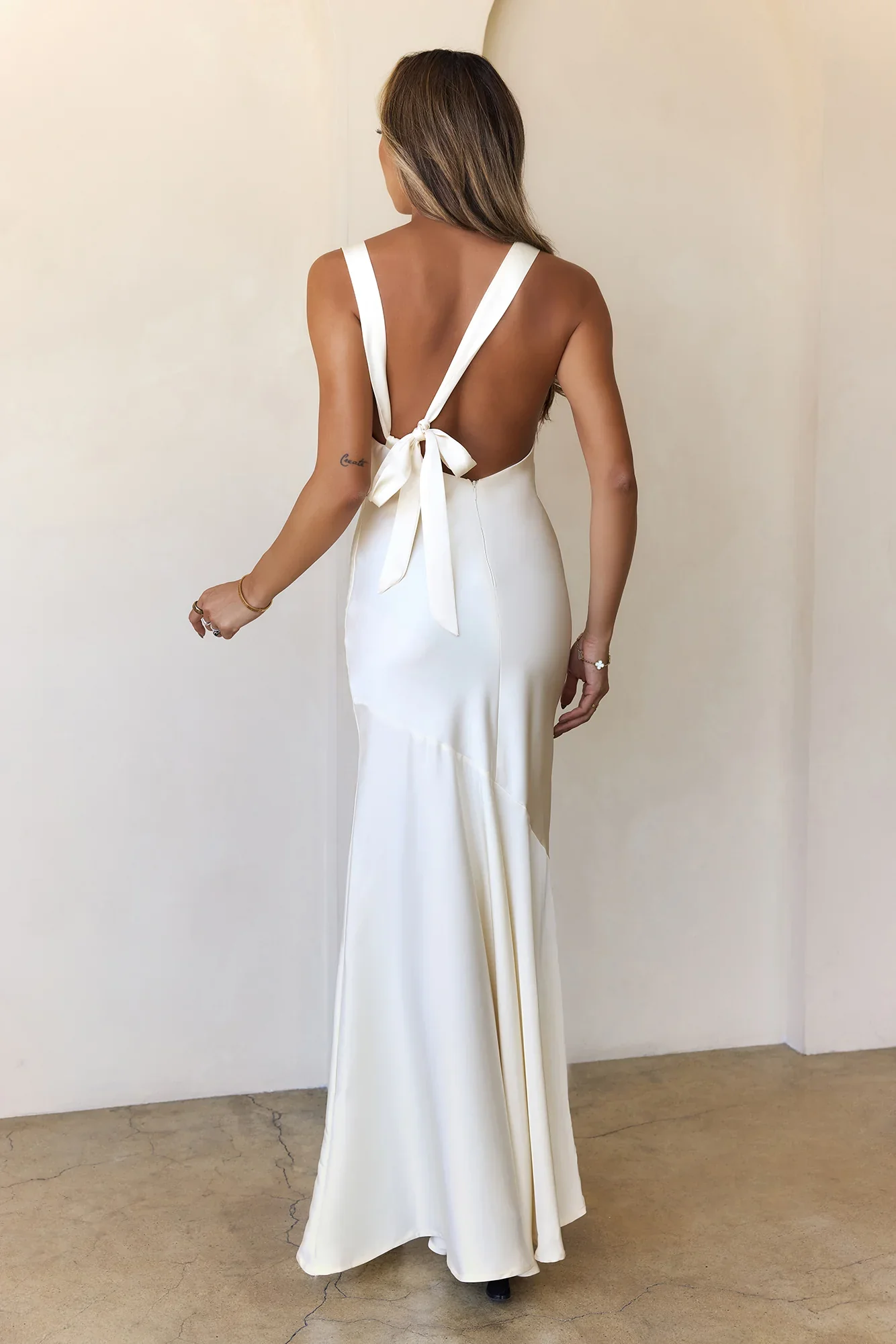 Bespoke Beauty Satin Maxi Dress