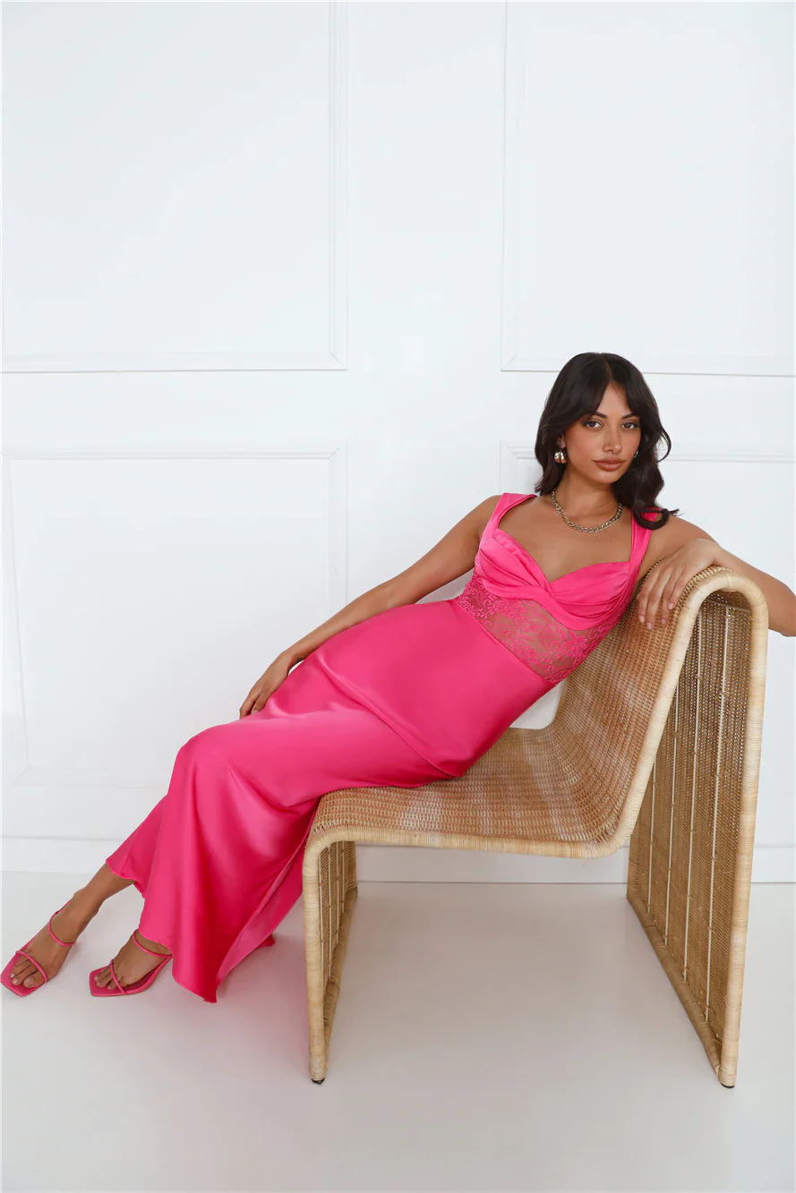 Permission To Party Satin Maxi Dress