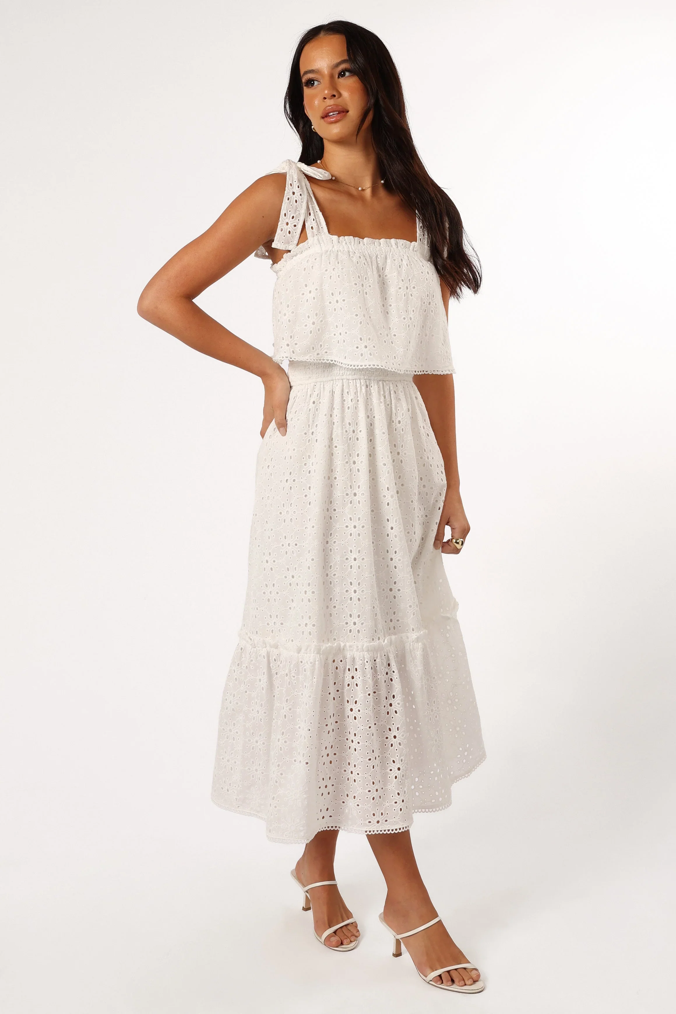 Esther Midi Dress - White