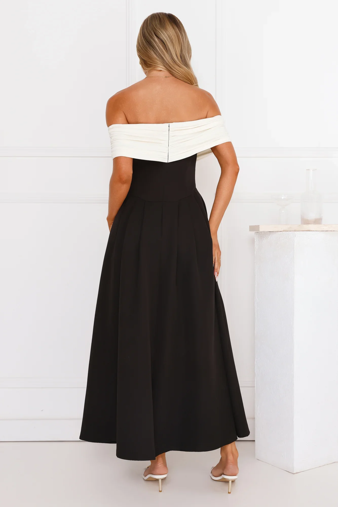 Too Hot To Handle Off Shoulder Maxi Dress