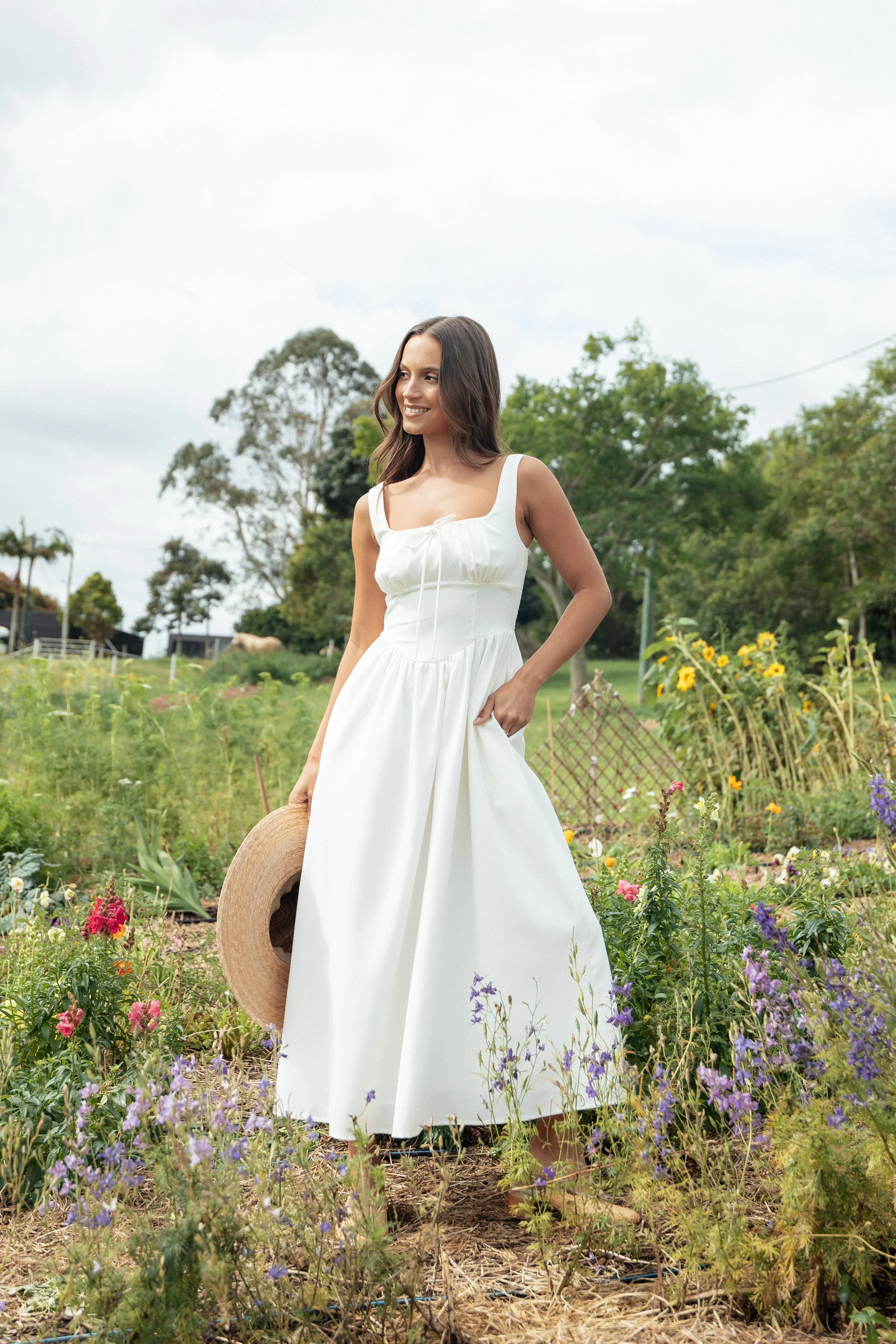 Kinslee Midi Dress - White