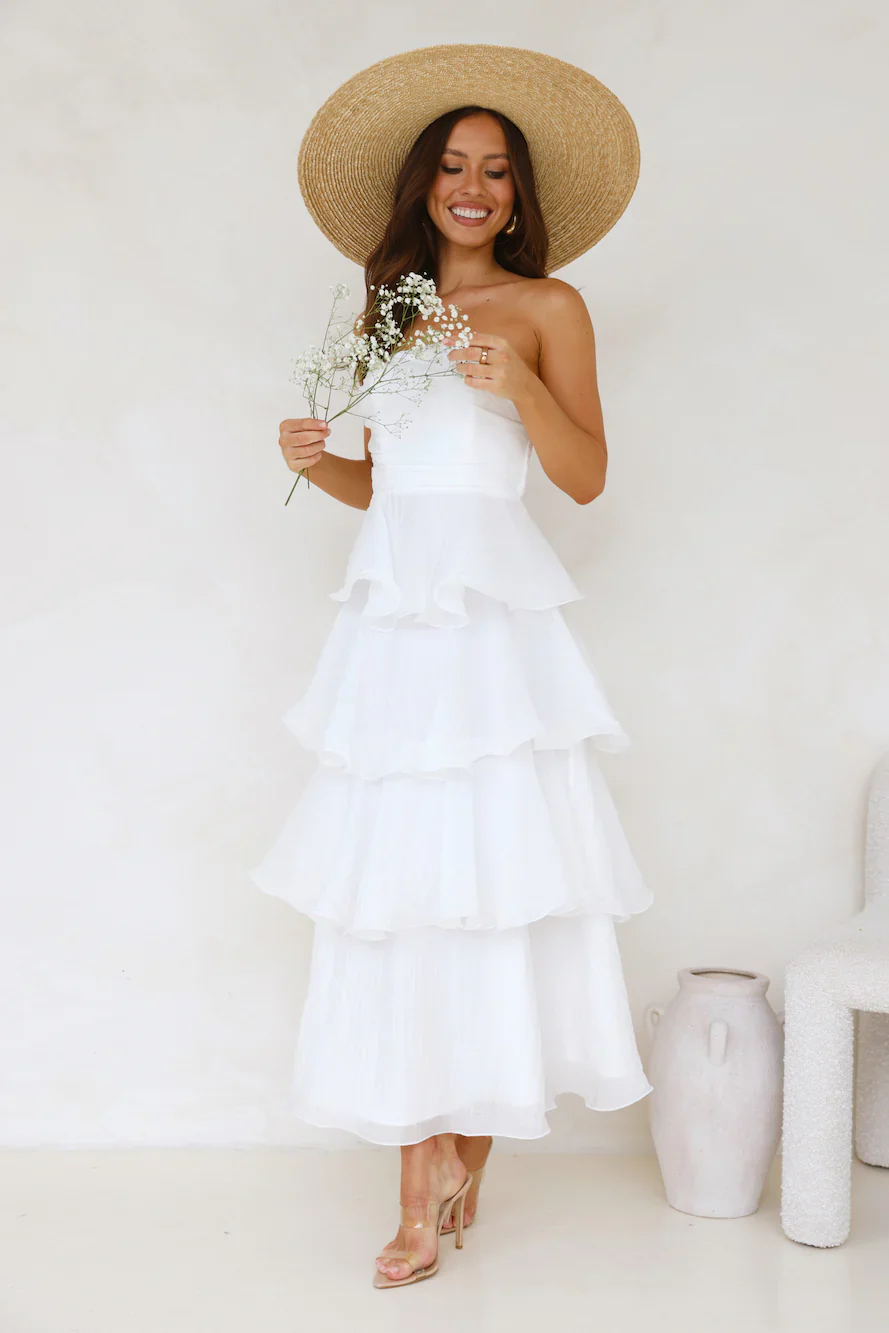 Wedding Adventure Strapless Maxi Dress