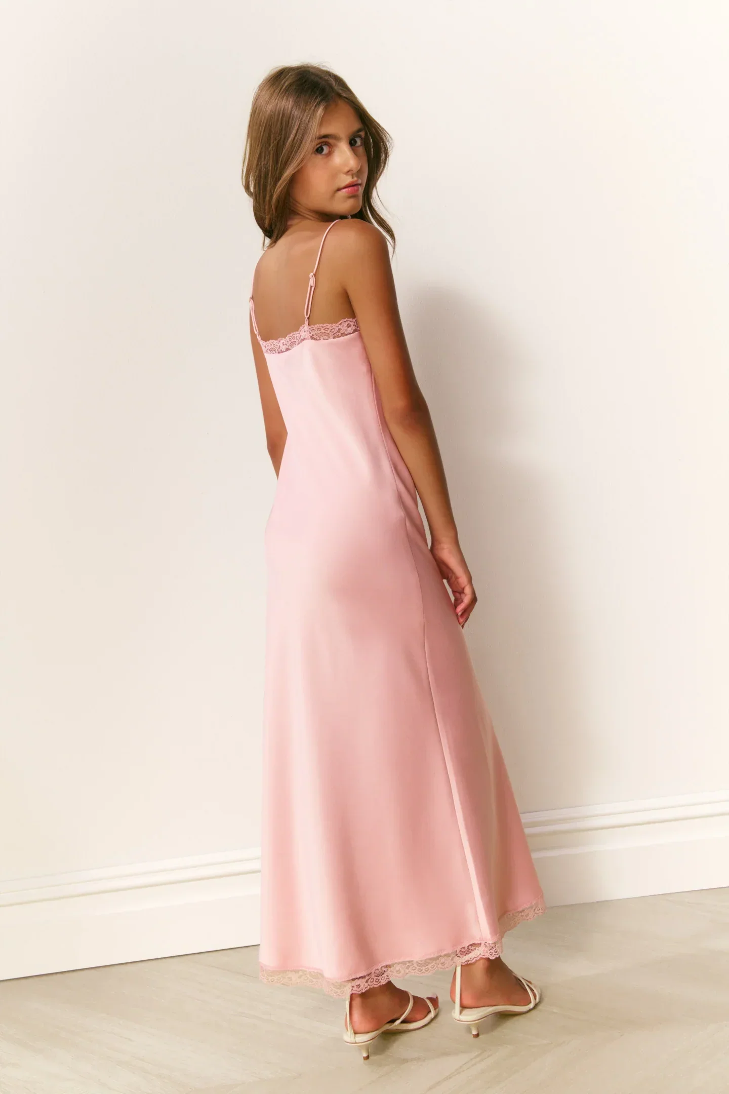 Girls Cilona Satin Maxi Dress