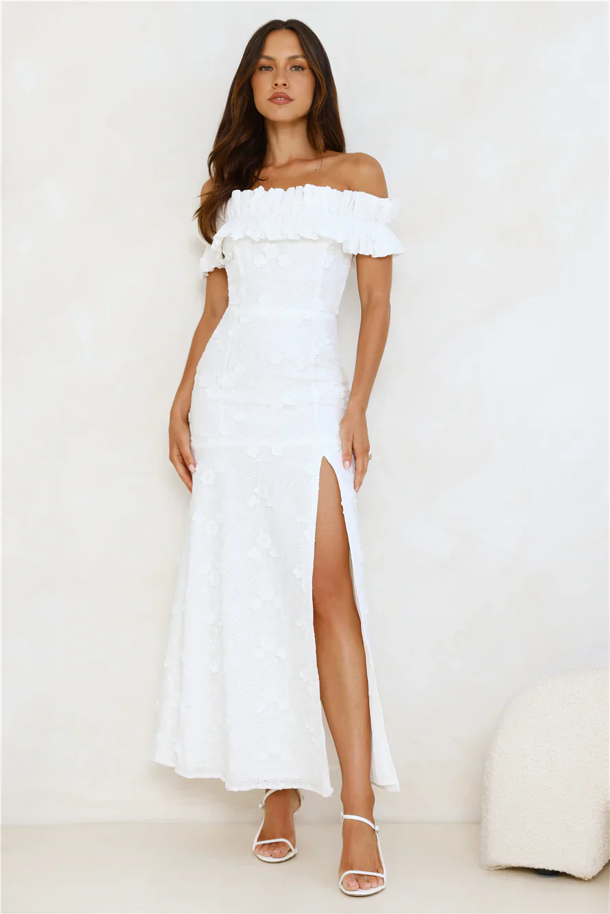 Spring Serenade Off Shoulder Maxi Dress