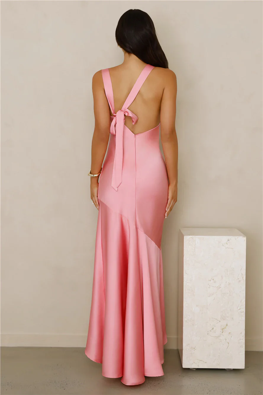 Bespoke Beauty Satin Maxi Dress