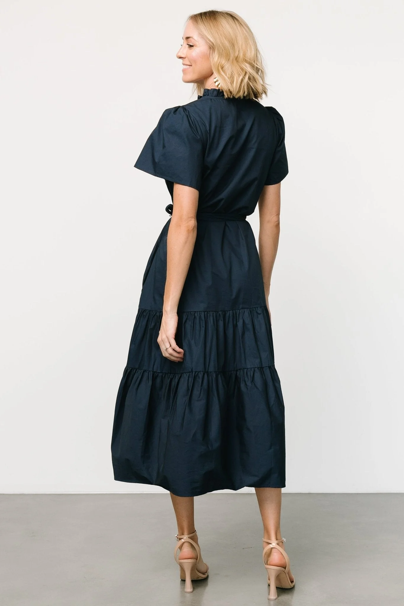 Providence Poplin Dress | Navy
