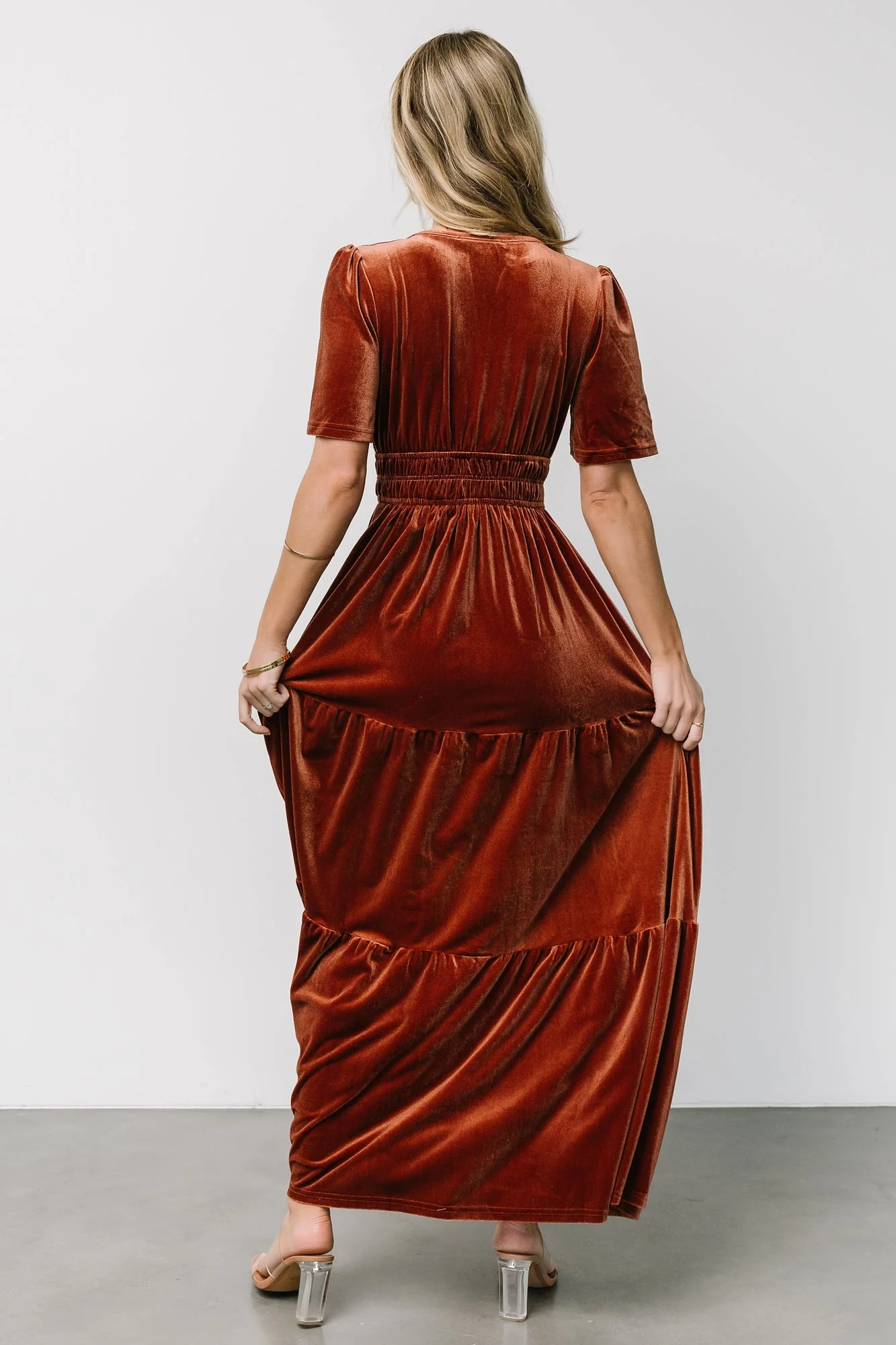 Artemis Velvet Maxi Dress | Dark Spice